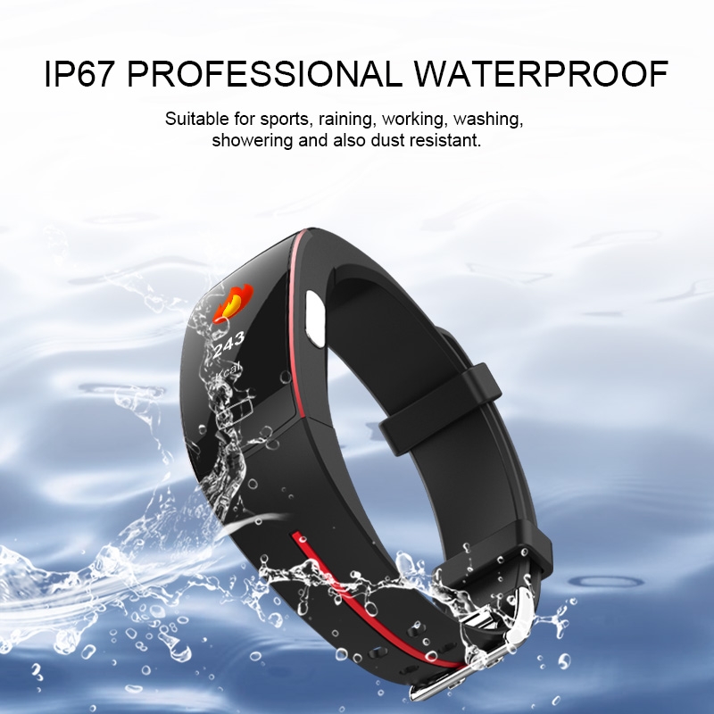 ECG Smart Bracelet Body Temperature Blood Oxygen Pressure Monitor Smart Band Wristband