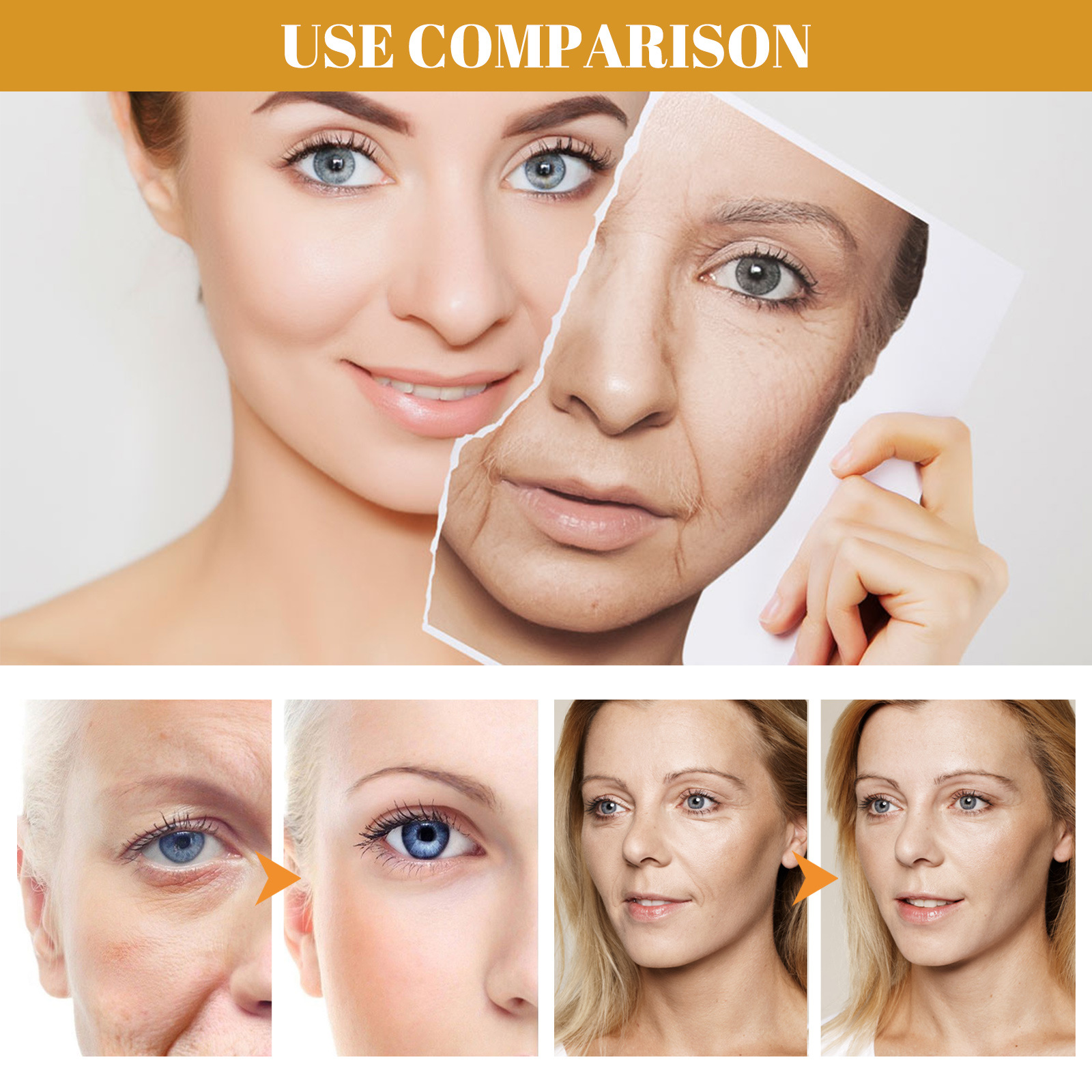 (1 PC) Reduces Wrinkles Serum Anti Aging Face Serum Brighten Moisturize Fade Fine Fine Lines Remove Dark Spots Tightening Firming Hyaluronic Acid Essence