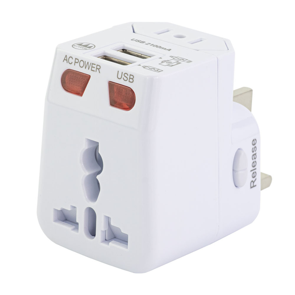 4 In 1 International World Wide Universal Travel Adaptor with USB Charging