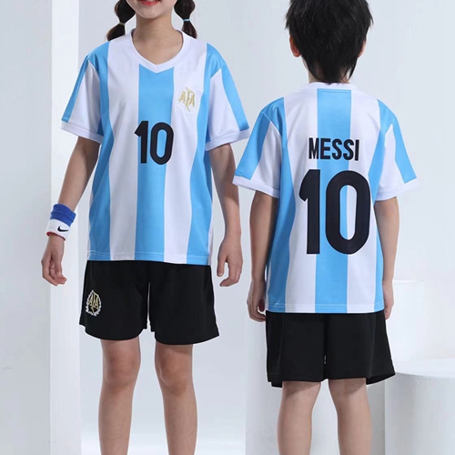 2025-2026 Argentina Football Kit Number 10 Messi Jersey Set for Kids Tracksuit Boys Football Training Shirts
