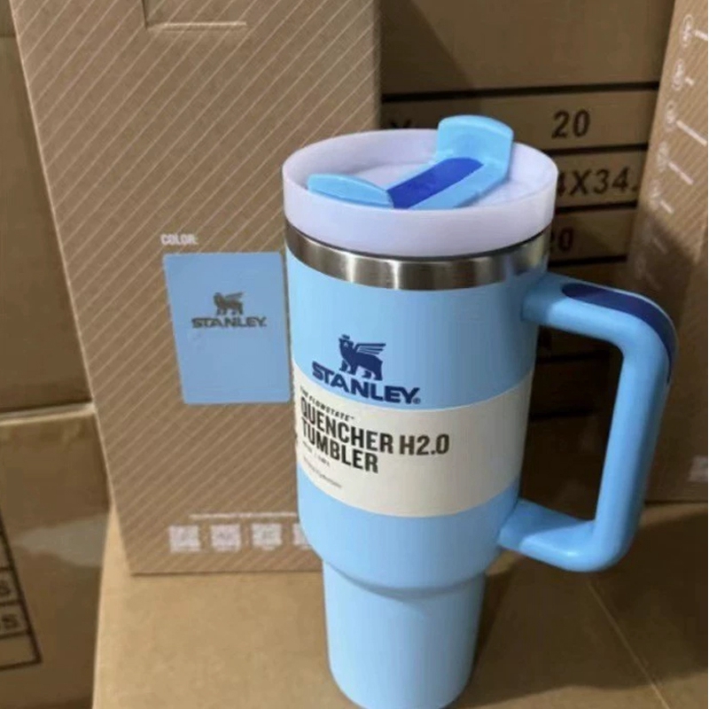 Blue Vacuum Cup Stanley Quencher Flowstate Tumbler 40oz 12l With Box Multicolour