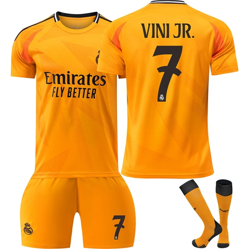Real Madrid Away Football Training Shirt Kits No.7 VINI JR.