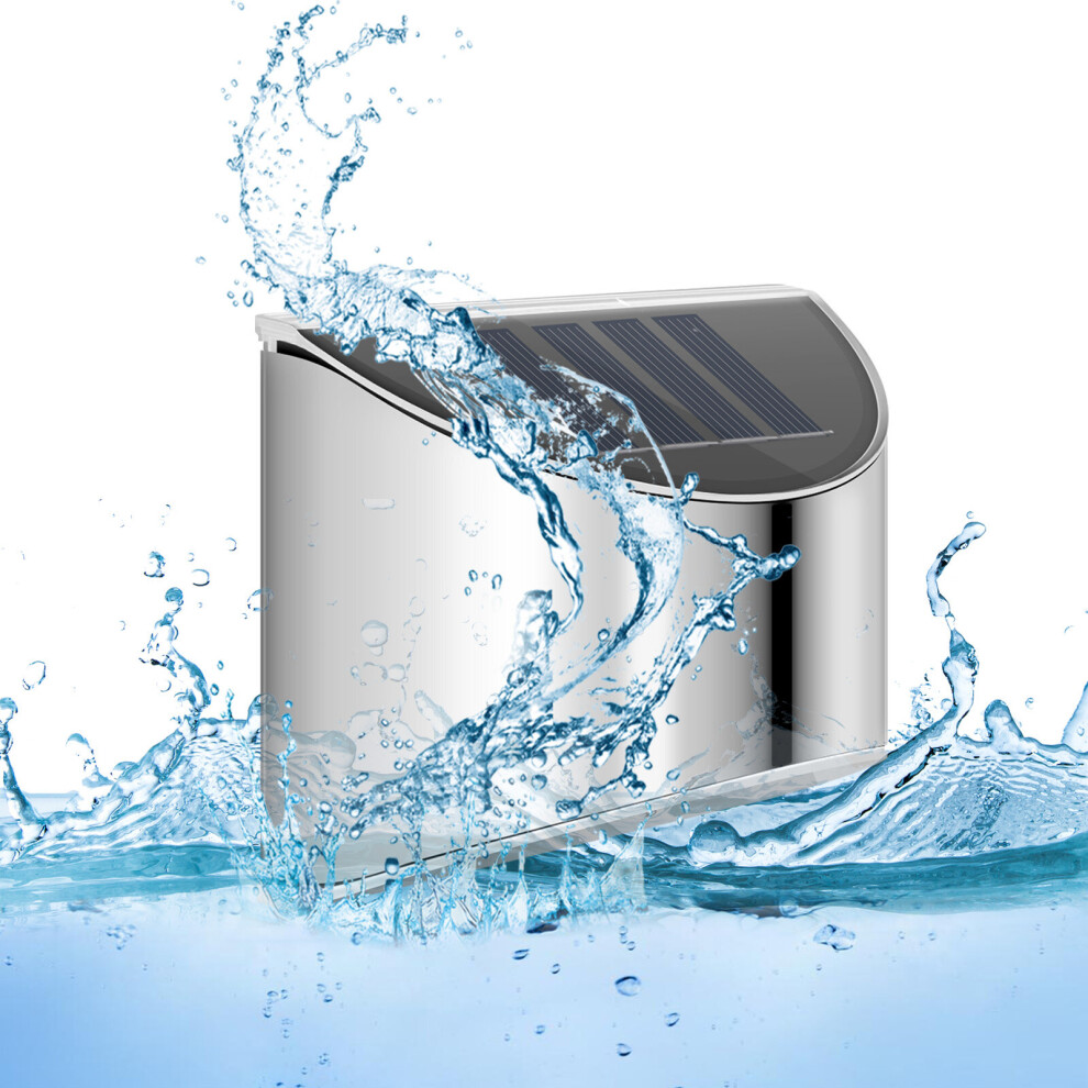 8Pc LED Solar Power Garden Fence Lights Wall Light Patio Outdoor Security Lamps