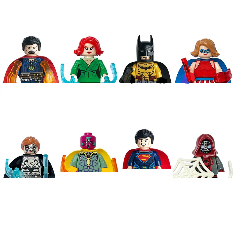 (8 pcs F) Marvel Universe Superhero Building Blocks Set Iron Man Spider Man Mini Assembled Doll Children Gift