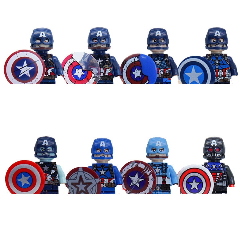 (8 pcs F) Marvel Universe Superhero Building Blocks Set Iron Man Spider Man Mini Assembled Doll Children Gift