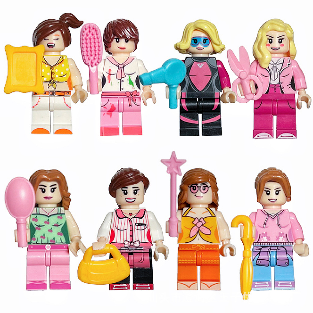 (Style B) Building Blocks Humanoid Dolls Toys Digital Action Figures Assembled Toys Crawler Children Educational Toys Dolls for Girls
