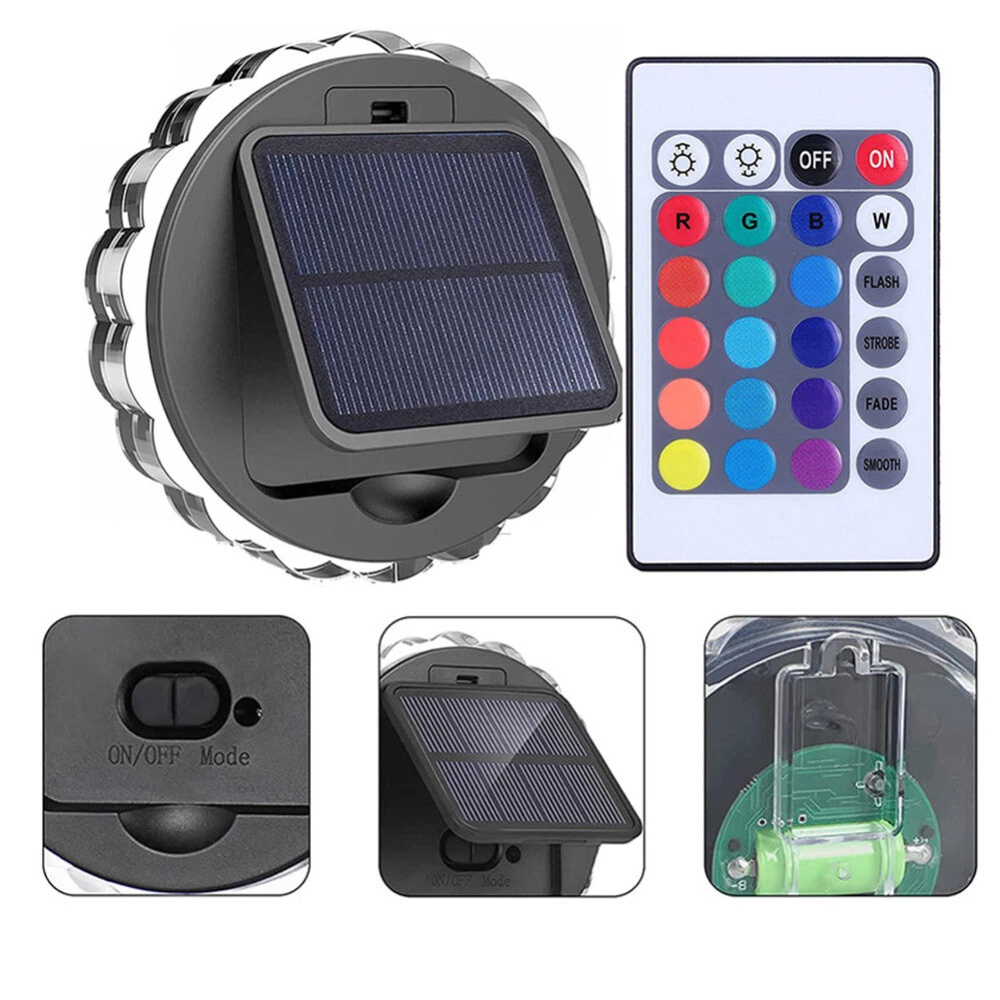 (Cool White) Solar Power LED Wall Door Fence Lights Outdoor Garden Pathway Deck Lamp 3 Mode