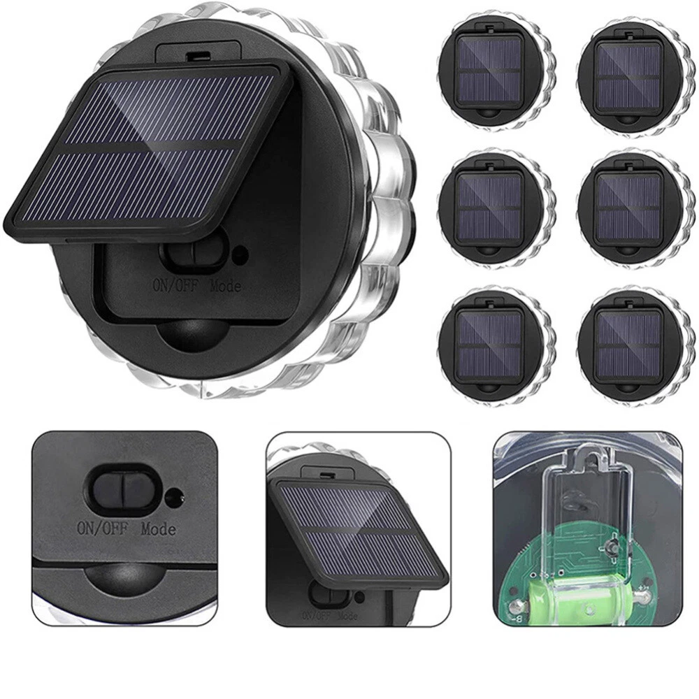(Cool White) Solar Power LED Wall Door Fence Lights Outdoor Garden Pathway Deck Lamp 3 Mode