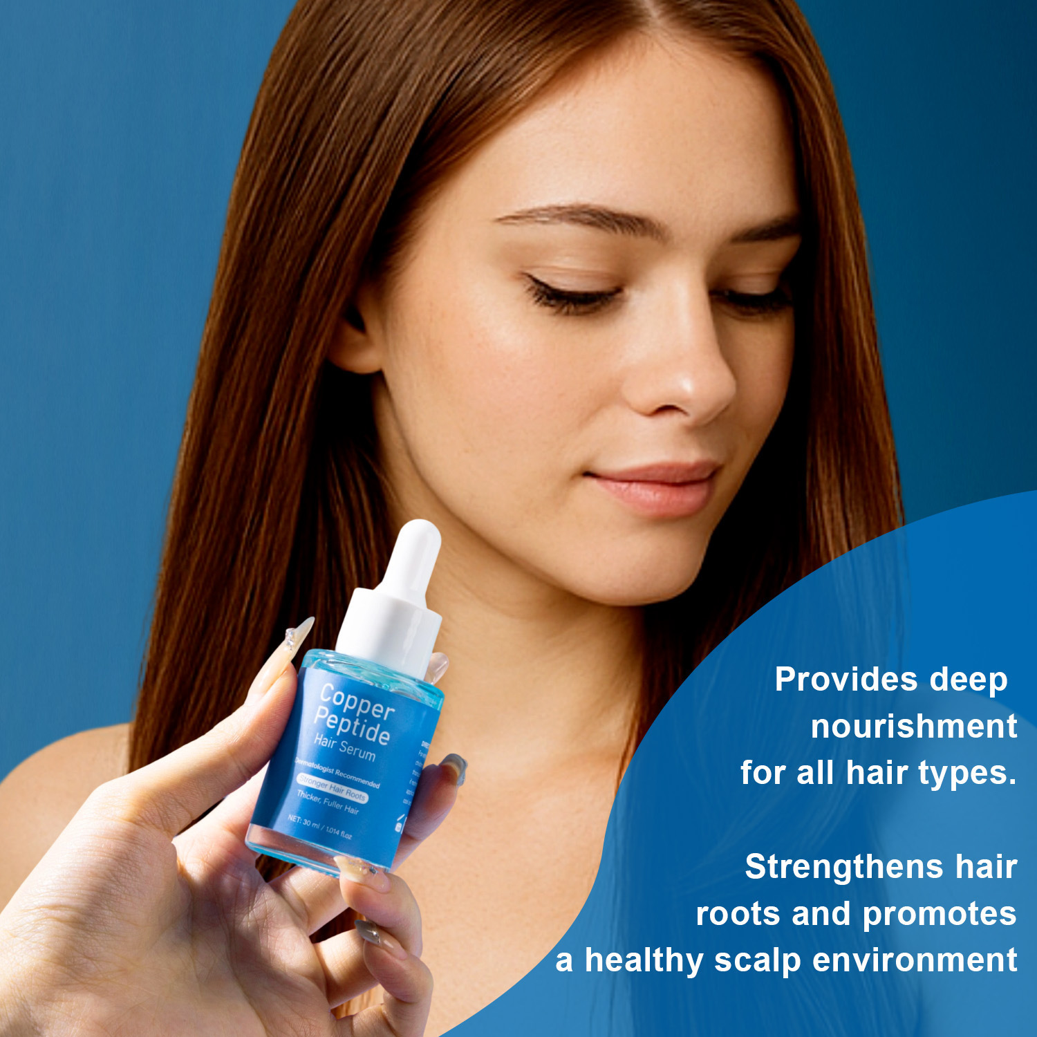 Copper Peptide Hair Essence For Smoothing Thickening Strengthening And Hair Loss Defense Treatment Oil