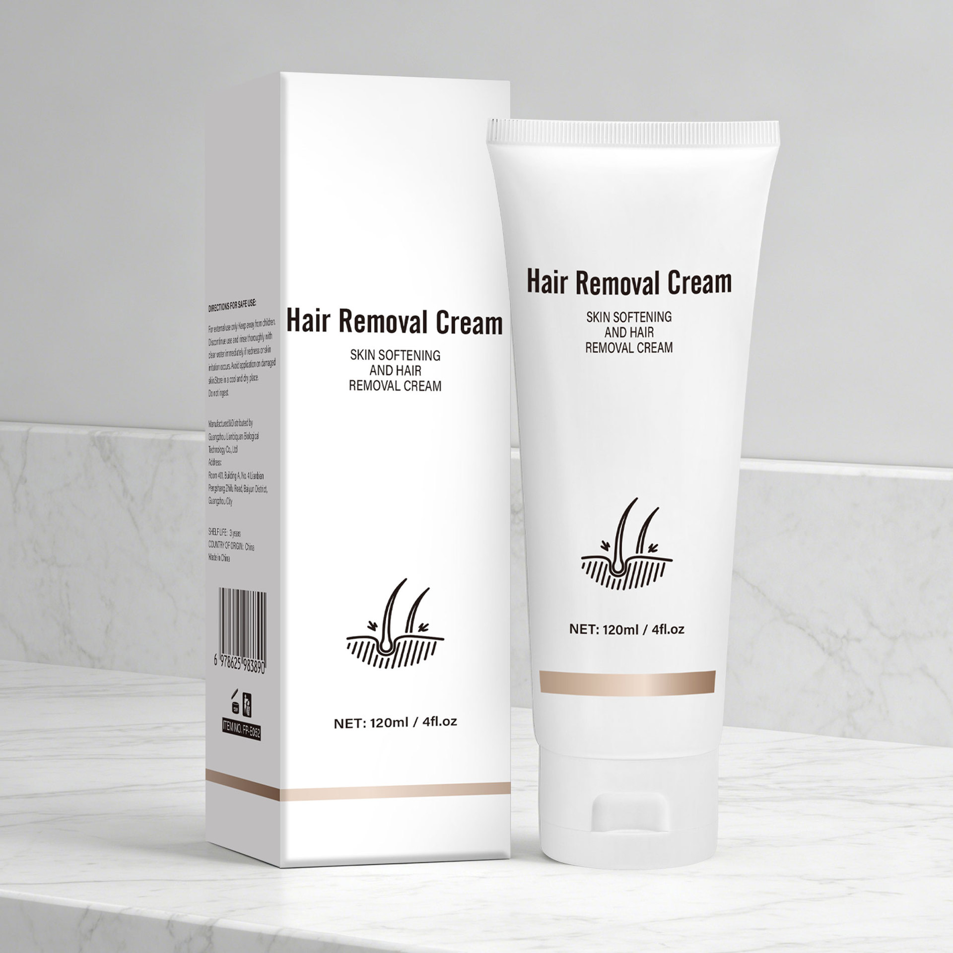 Rose Scented Gentle Hair Removal Cream Non Irritating for Smooth Skin Daily Home Use Natural 120ml