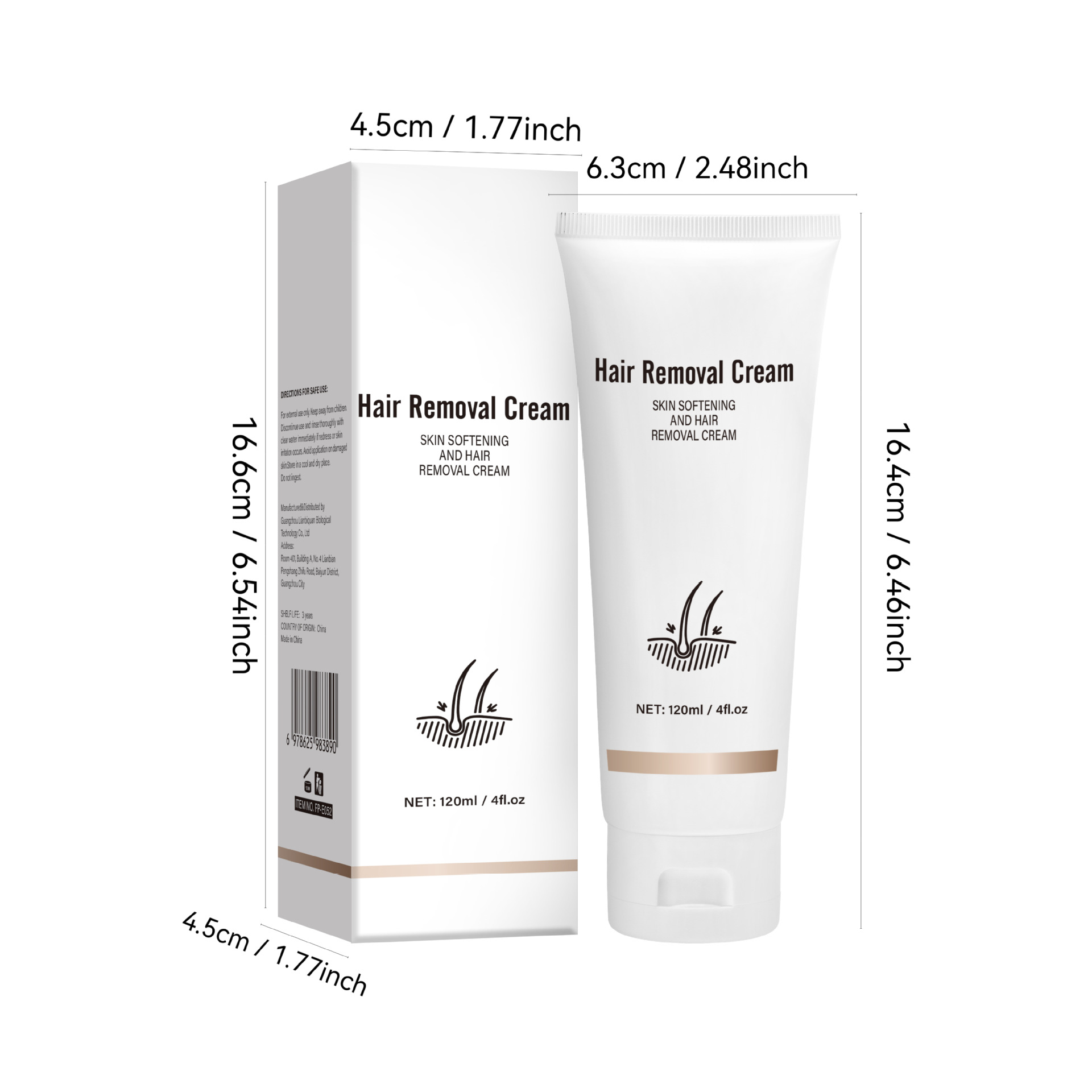 Rose Scented Gentle Hair Removal Cream Non Irritating for Smooth Skin Daily Home Use Natural 120ml