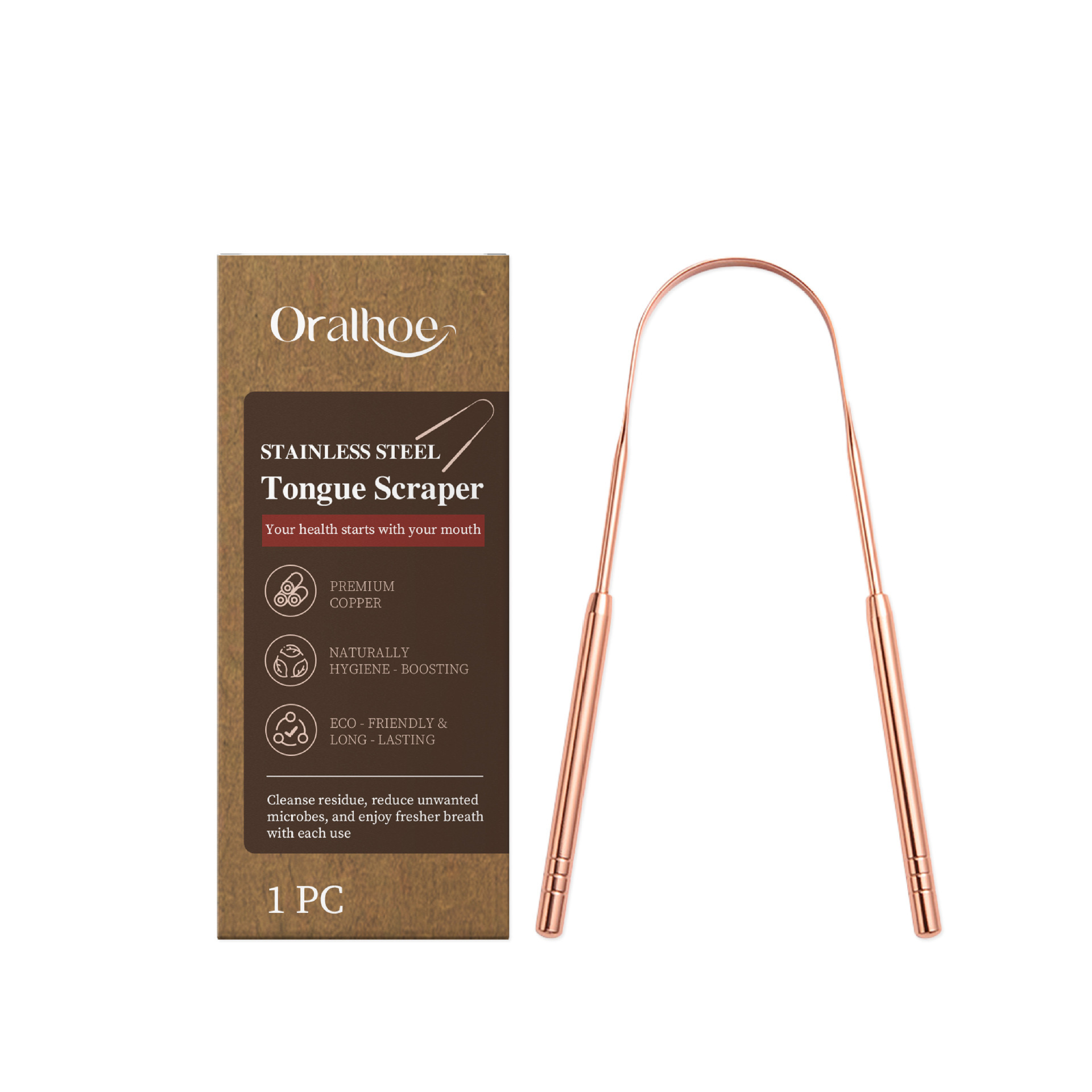 U Shaped Tongue Scraper For Gentle Odor Removal Fresh Breath Daily Oral Hygiene Durable Portable Dental Cleaning Tool