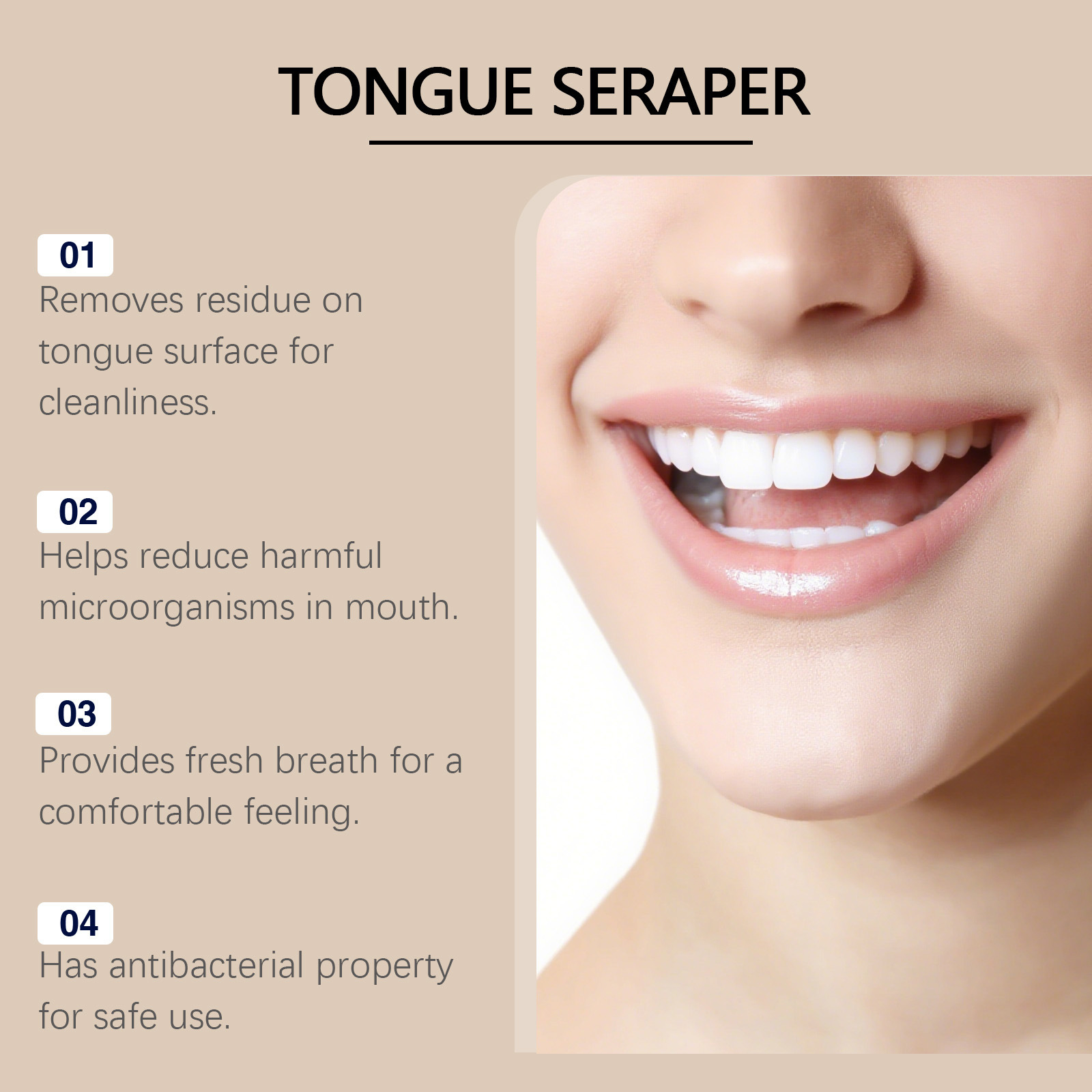 U Shaped Tongue Scraper For Gentle Odor Removal Fresh Breath Daily Oral Hygiene Durable Portable Dental Cleaning Tool