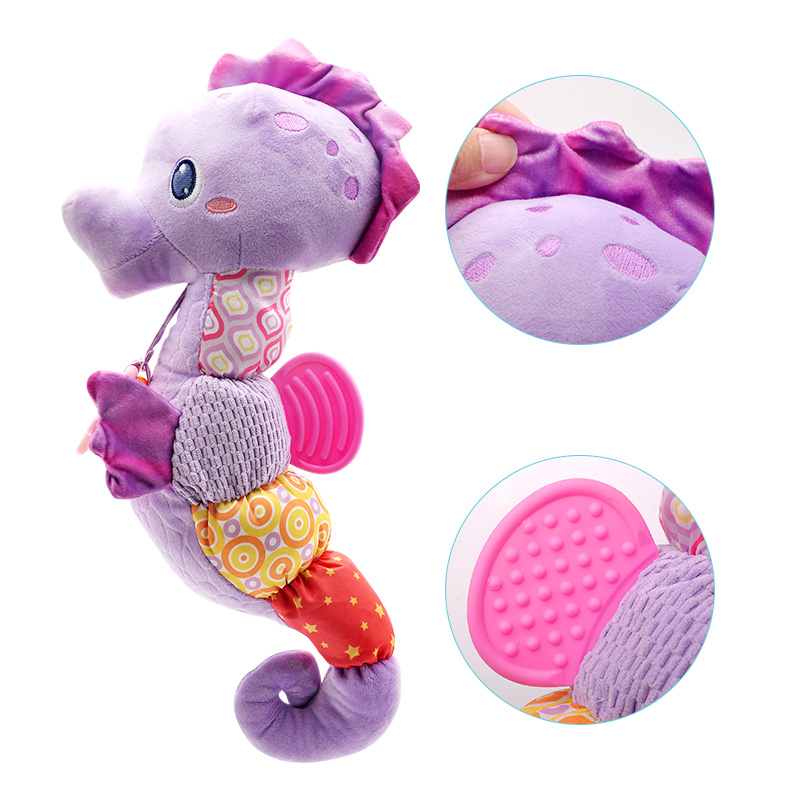 (PK) Baby Rattles Toys Infant Musical Stuffed Animals Soft Toy with Bright Colors Crinkle Sound Paper Newborn Toys for 0 12 Months