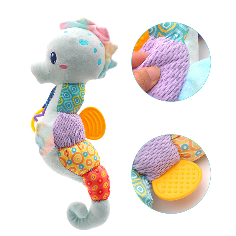 (PK) Baby Rattles Toys Infant Musical Stuffed Animals Soft Toy with Bright Colors Crinkle Sound Paper Newborn Toys for 0 12 Months