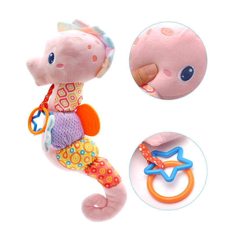 (PK) Baby Rattles Toys Infant Musical Stuffed Animals Soft Toy with Bright Colors Crinkle Sound Paper Newborn Toys for 0 12 Months