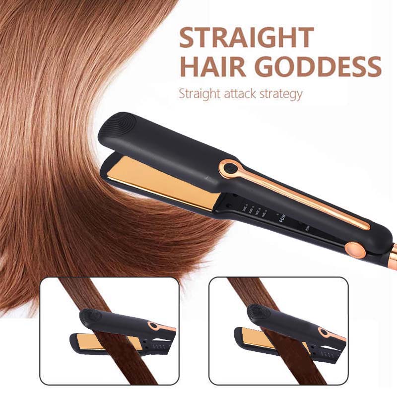 Hair Straightener Professional Ceramic Flat Iron Negative Ion Wide Plate Temperature Adjustable Straightening Iron
