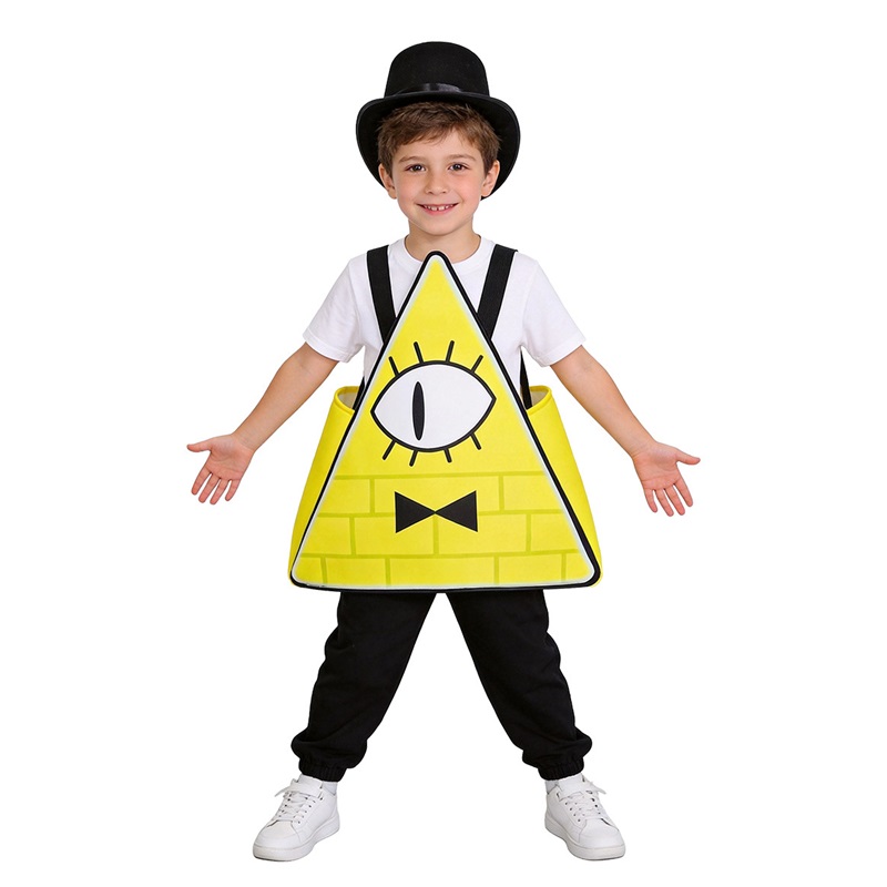 (Bill Safer-Bill Safer) Bill Cipher Cosplay Costume Gravity Falls Kids Role Play Outfit Halloween Stage Performance Apparel