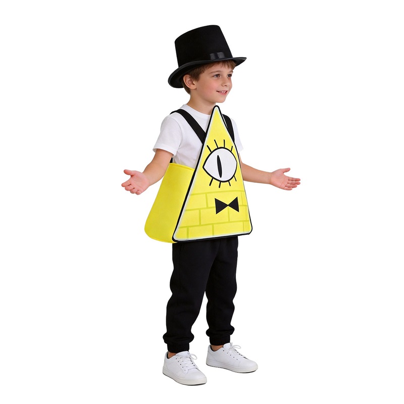 (Bill Safer-Bill Safer) Bill Cipher Cosplay Costume Gravity Falls Kids Role Play Outfit Halloween Stage Performance Apparel