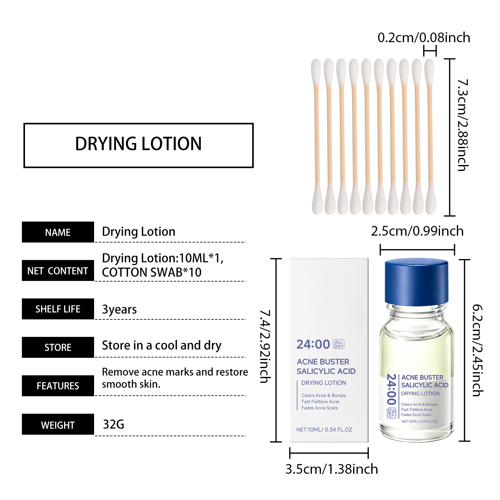 Acne Care Liquid Moisturizing Hydrating Softening Target Blemishes Refining Pores Facial Skin Essence