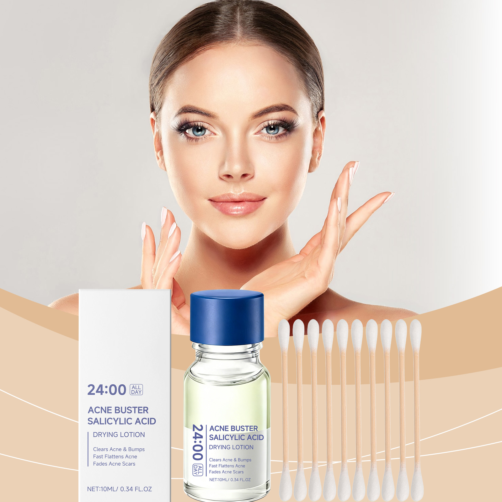 Acne Care Liquid Moisturizing Hydrating Softening Target Blemishes Refining Pores Facial Skin Essence