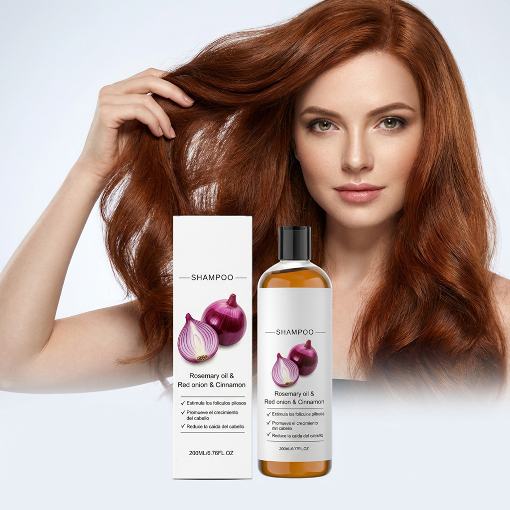 Shampoo Red Onion Lightweight Nourishing Cleansing Mild Oil Control Fluffy Refreshing Comfortable Hair Care For All Strands