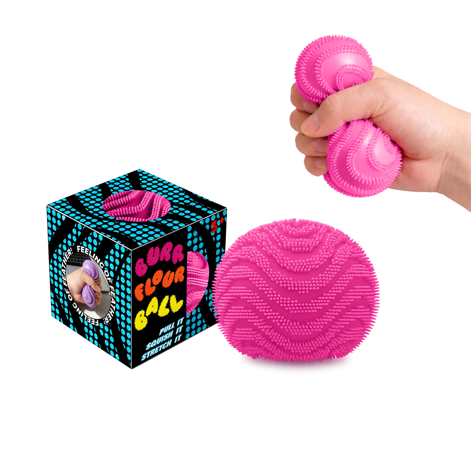 Spiky Stress Ball Pink Finger Knead Soft Creative Cute Tiny Portable Healing Leisure Relax Release Pressure