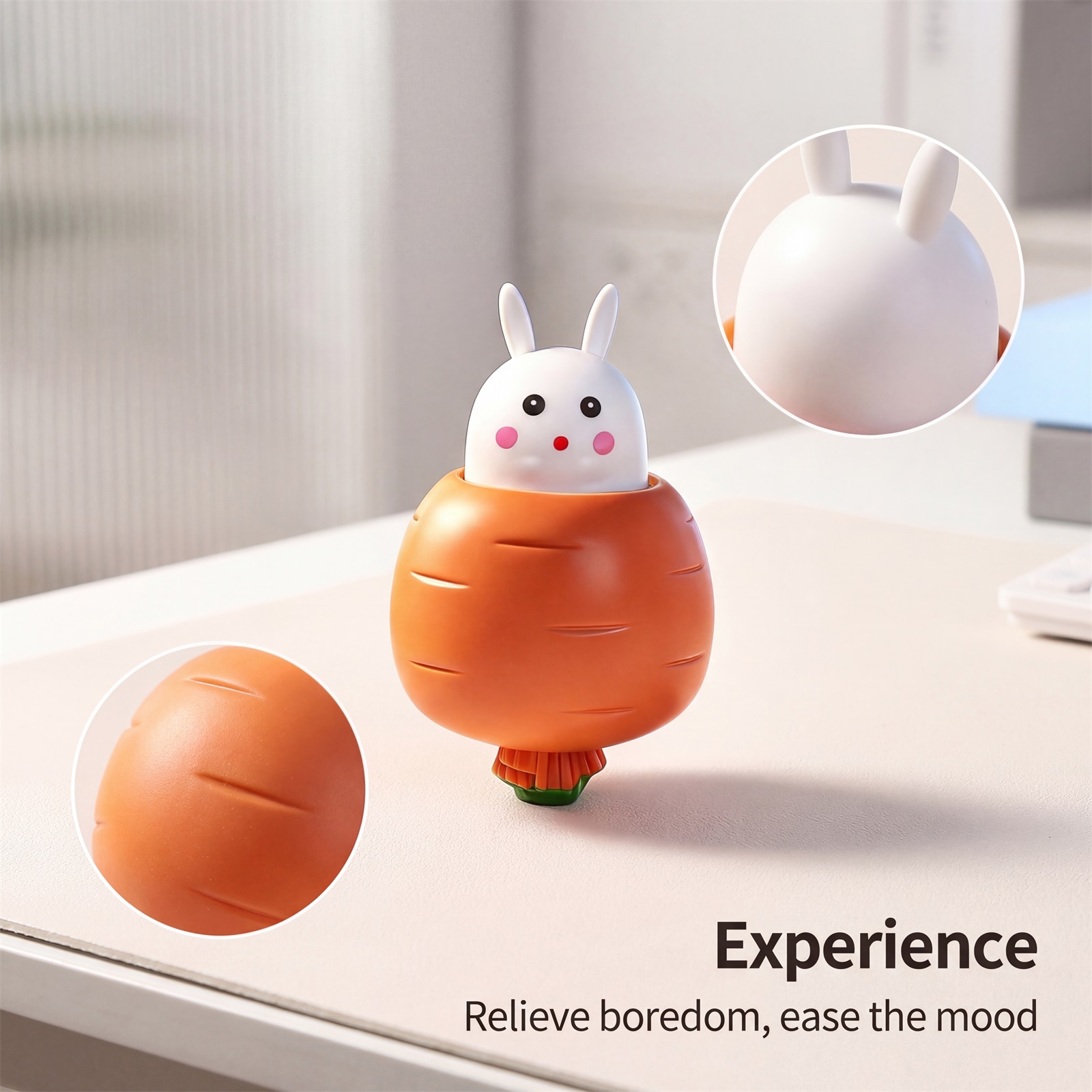 Carrot Rabbit Squishy Toy Cute Healing Stress Relief Slow Rebound Soft Elastic Odorless Festival Present Gift