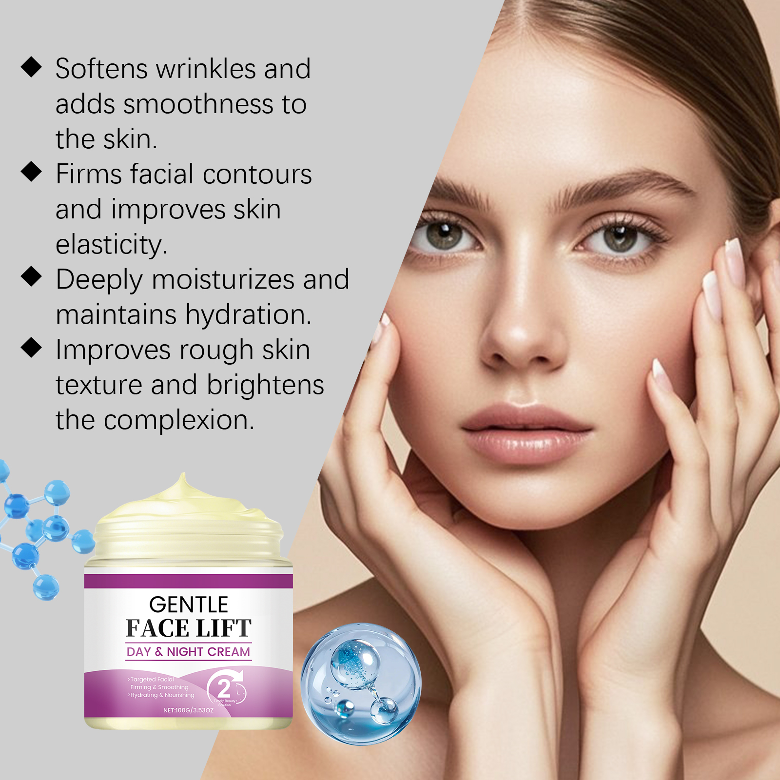 Retinol Cream Multi Effect Integrate Moisturize Boost Radiance Improve Elasticity Repair Dry Skin Day Night Skin Care