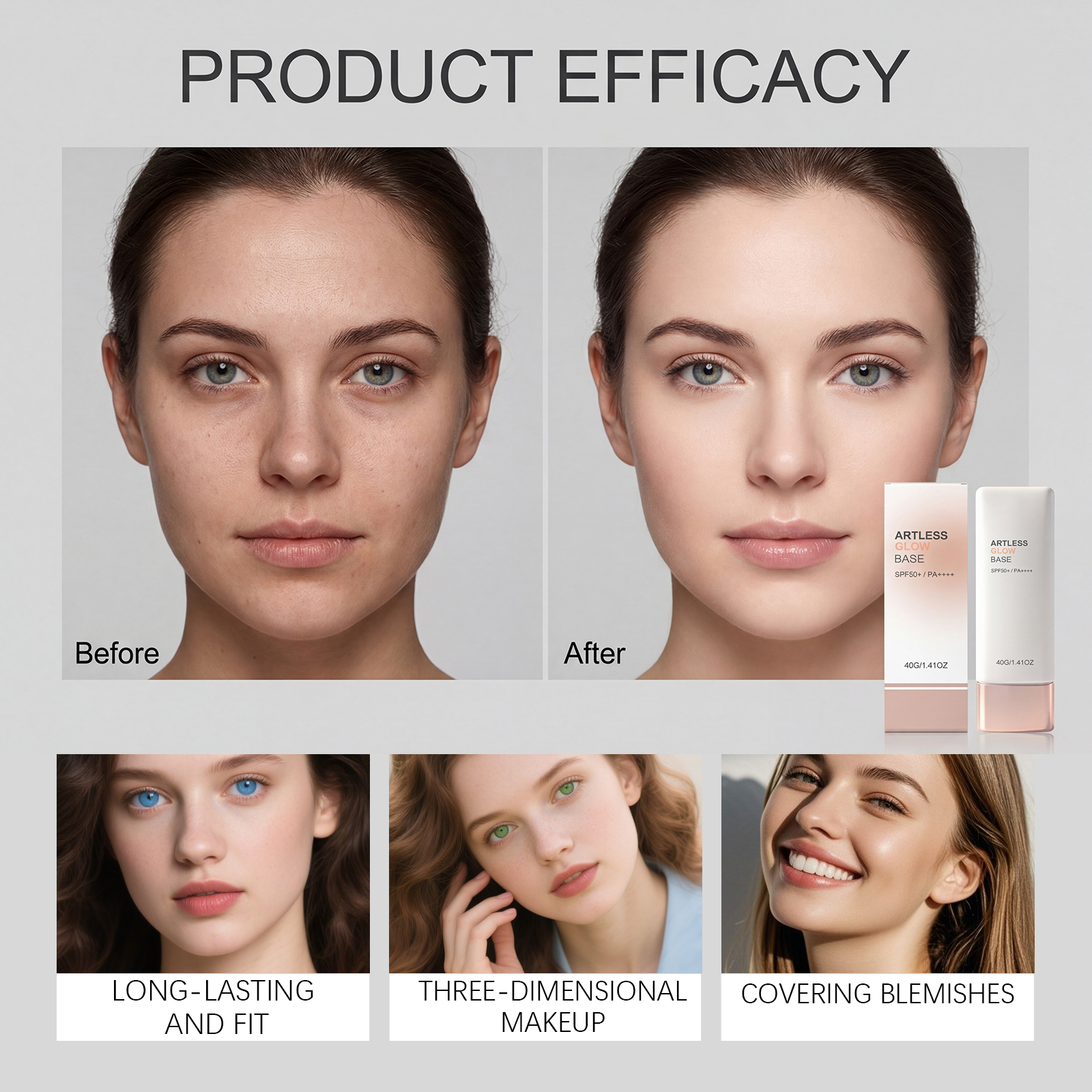 Brightening Sunscreen Primer Lotion Daily Natural Sheer Fit Light Protective Base For All Skin Types Facial Makeup Underlay