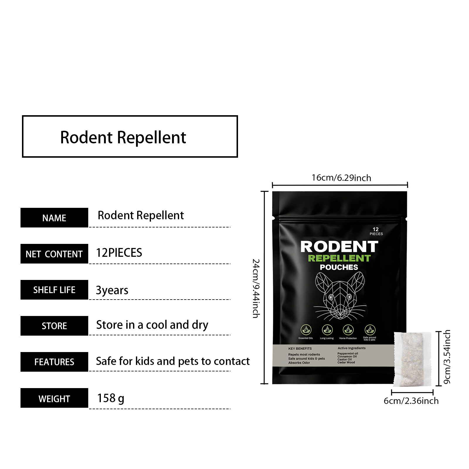 Rodent Repellent Daily Household Convenient Repelling Supply Indoor Outdoor Family Terrace Multi Space Applicable