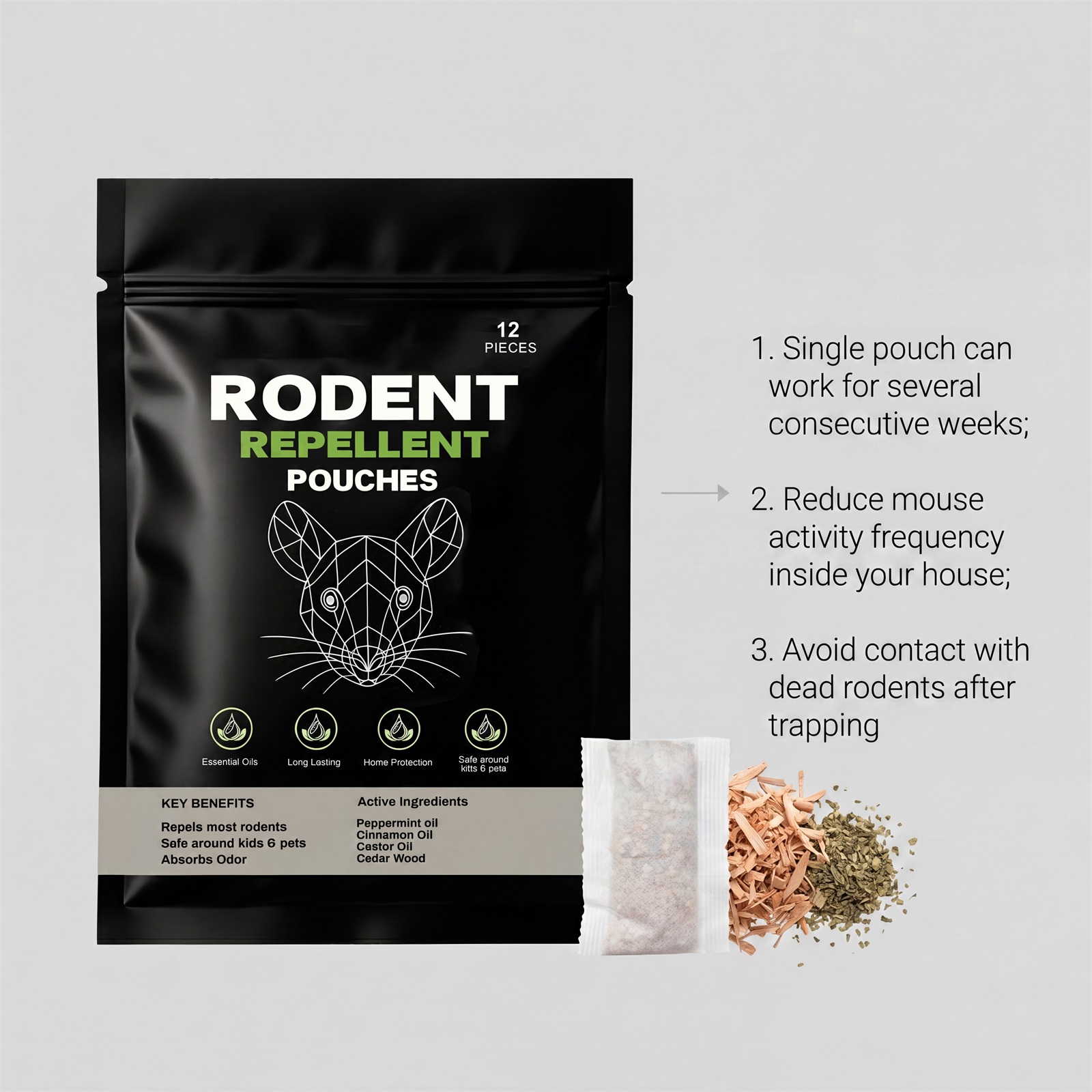 Rodent Repellent Daily Household Convenient Repelling Supply Indoor Outdoor Family Terrace Multi Space Applicable
