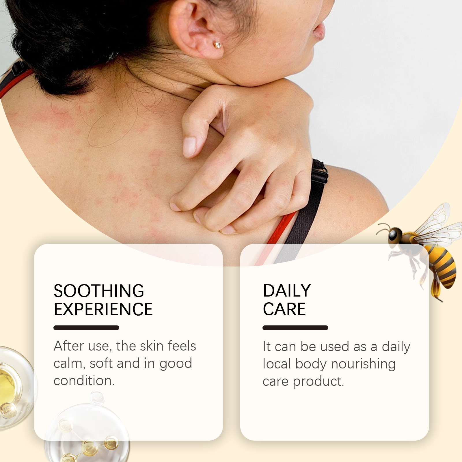 Skin Care Cream Gentle Massage Deep Moisturizing Nourishing Protect Soft Smooth Apply On Body Skin Surface