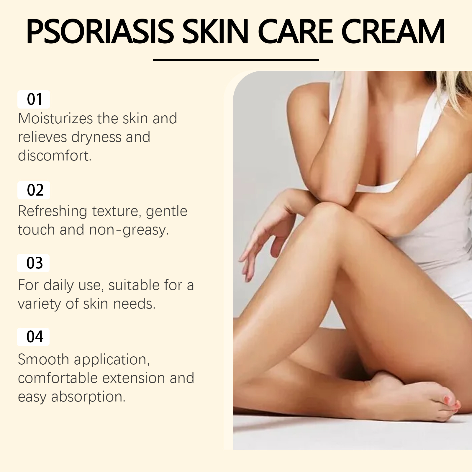 Skin Care Cream Gentle Massage Deep Moisturizing Nourishing Protect Soft Smooth Apply On Body Skin Surface