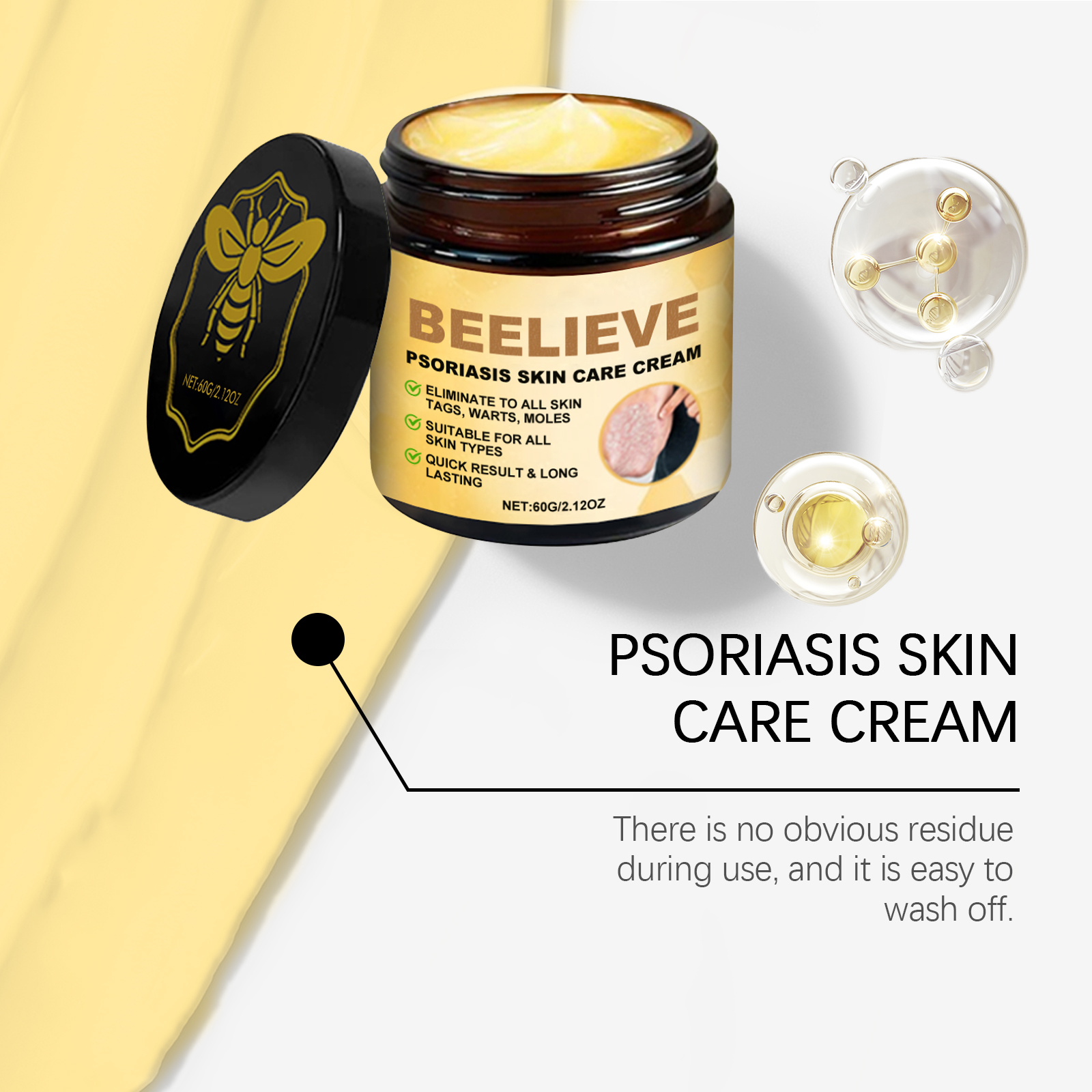 Skin Care Cream Gentle Massage Deep Moisturizing Nourishing Protect Soft Smooth Apply On Body Skin Surface