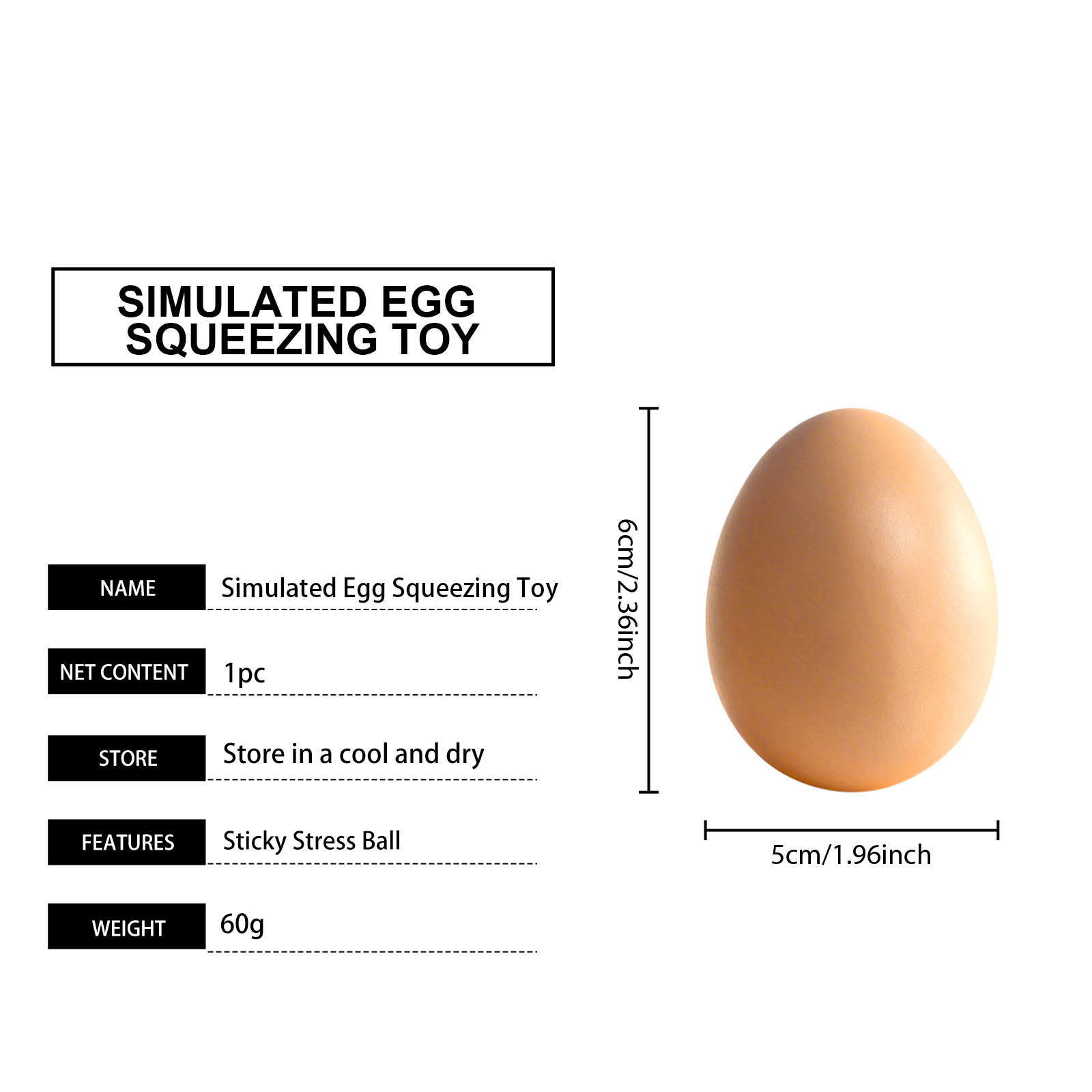 Simulated Egg Squeeze Toy Soft Texture Soft Hand Feel Lovely Shape Fun Stress Relief Plaything For Daily Relaxation Entertainment