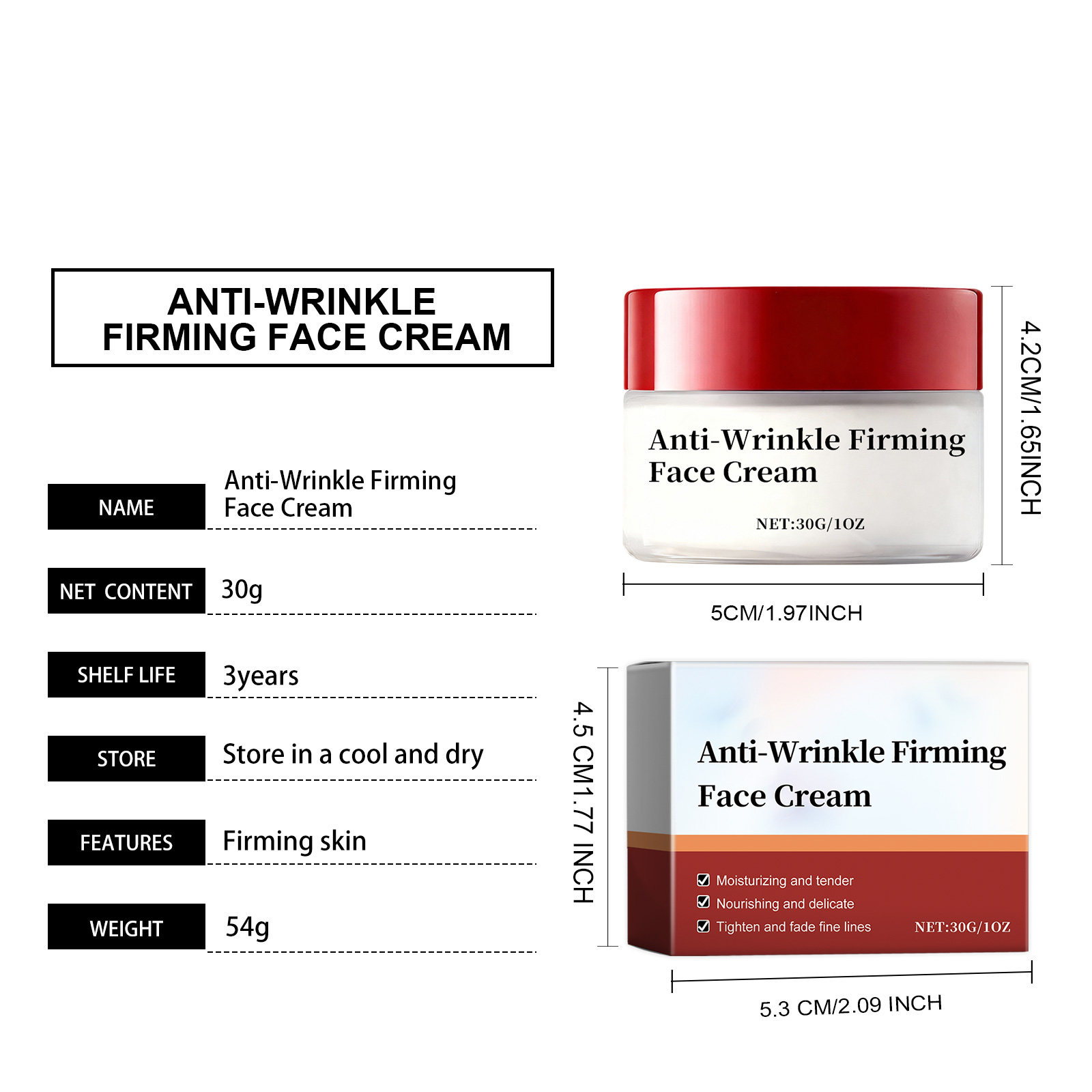 Moisturizing Face Cream Hydrating Elastic Smooth Soft Reduce Fine Lines Firm Clear Skin Daily Care
