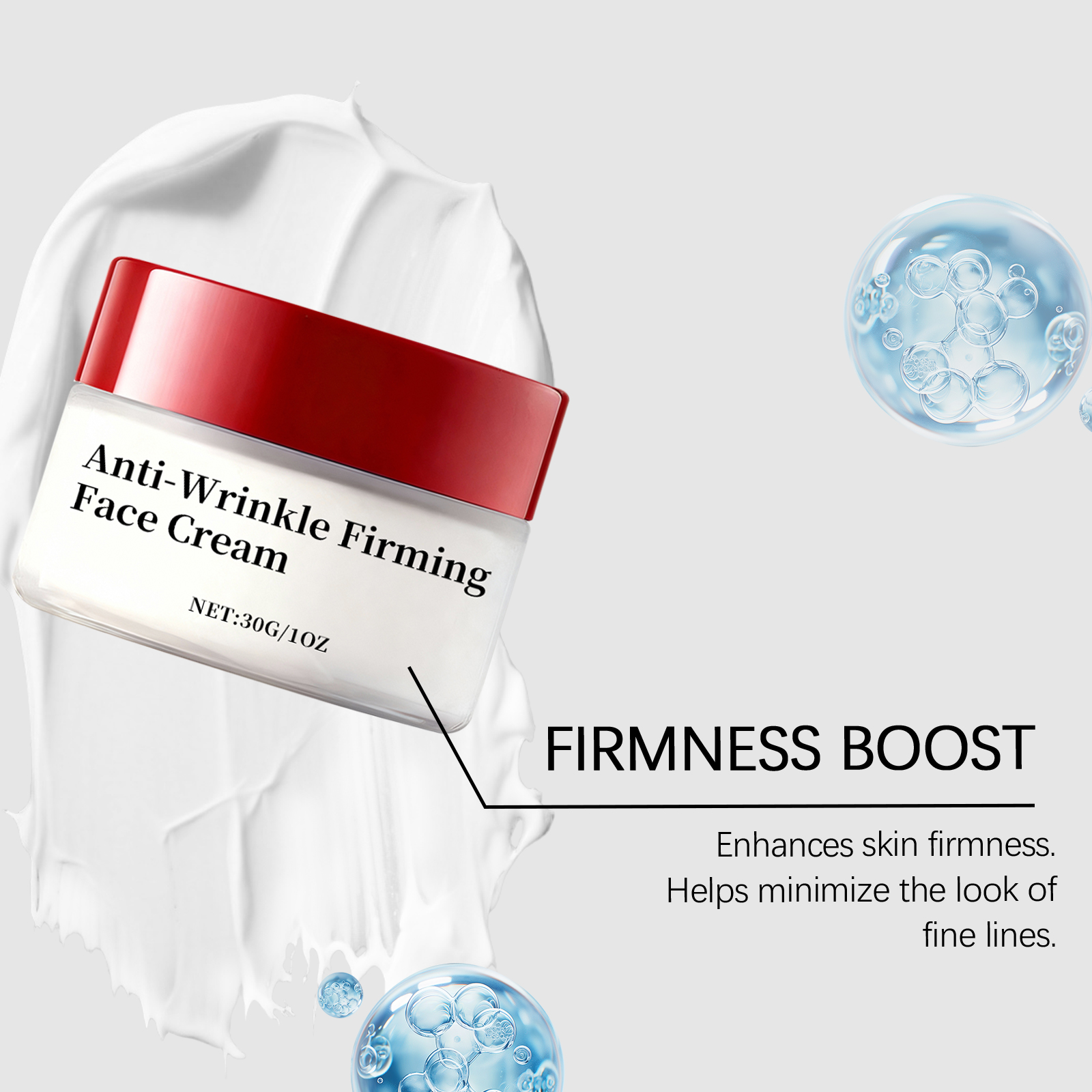 Moisturizing Face Cream Hydrating Elastic Smooth Soft Reduce Fine Lines Firm Clear Skin Daily Care