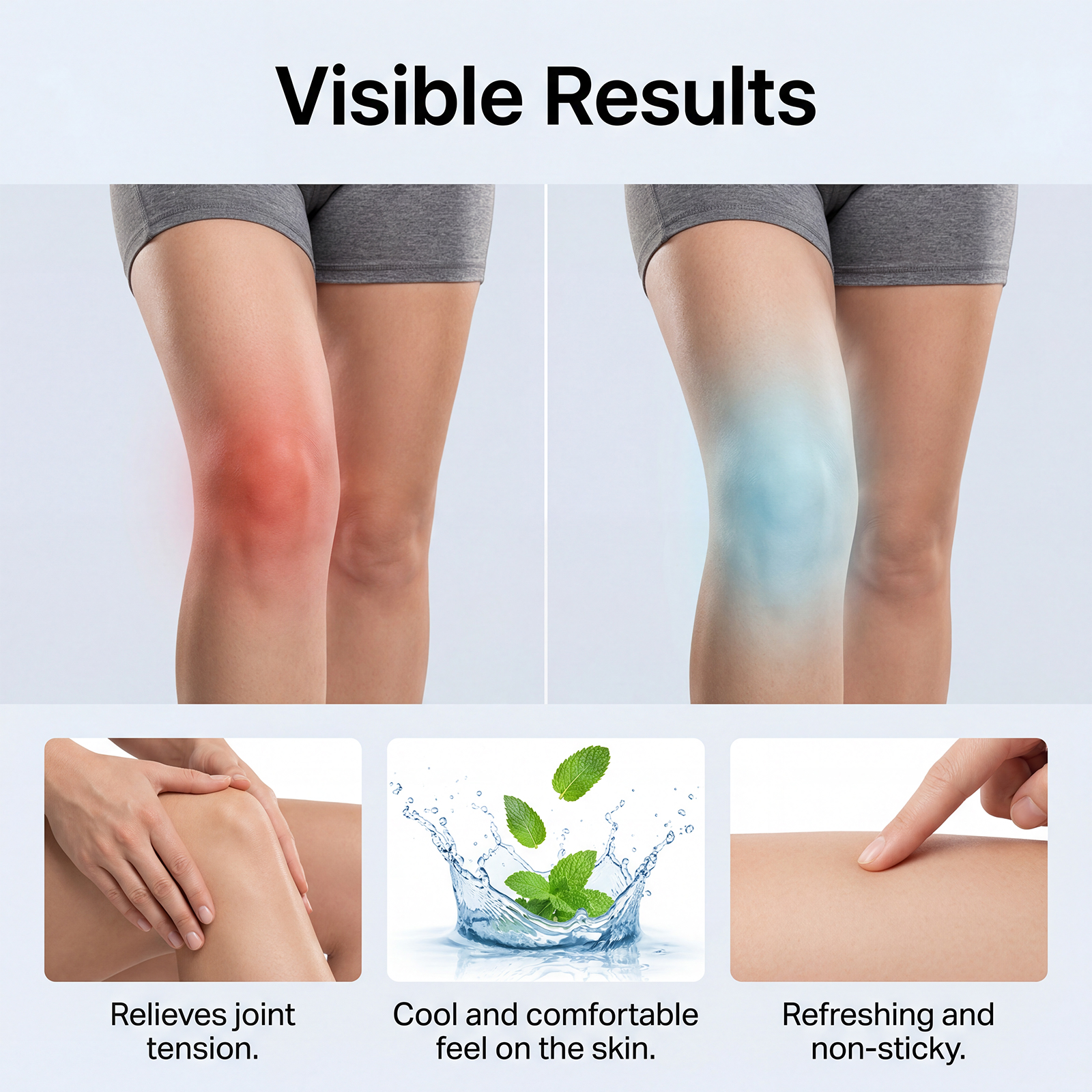 Cool Massage Gel Comfort Mild Easy Apply External Daily Convenient Care Elbow Knee Joint