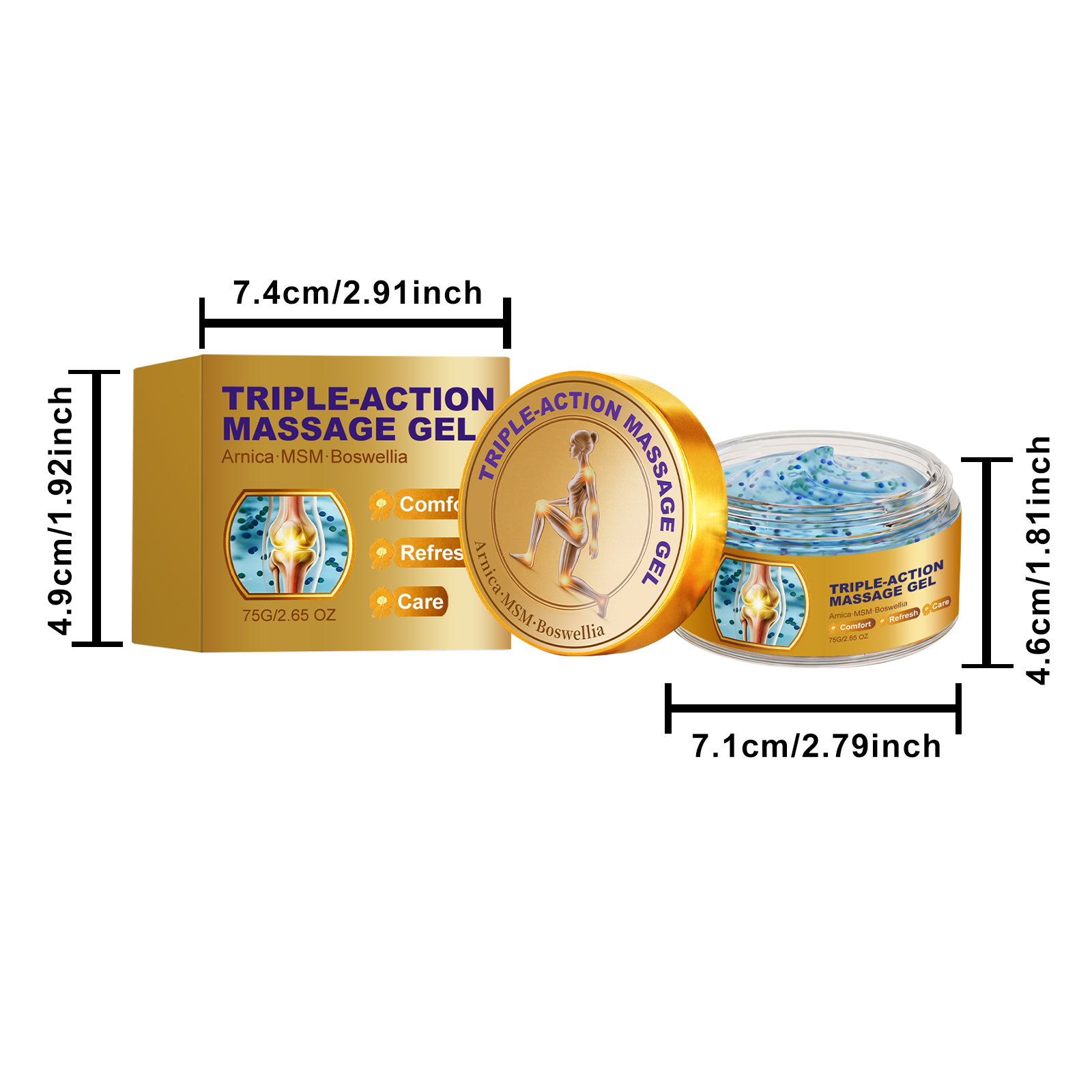 Cool Massage Gel Comfort Mild Easy Apply External Daily Convenient Care Elbow Knee Joint