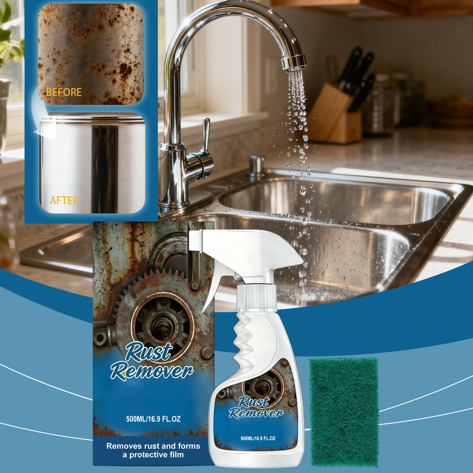 Multi Purpose Stain Rust Remover Clean All Kinds Rusty Dirt Surfaces