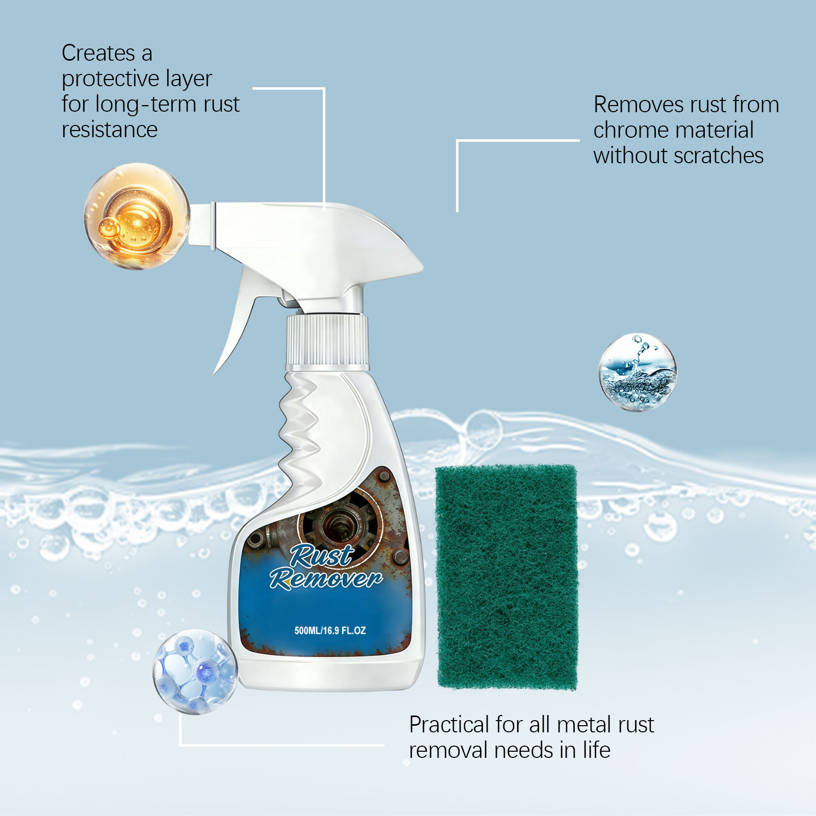 Multi Purpose Stain Rust Remover Clean All Kinds Rusty Dirt Surfaces
