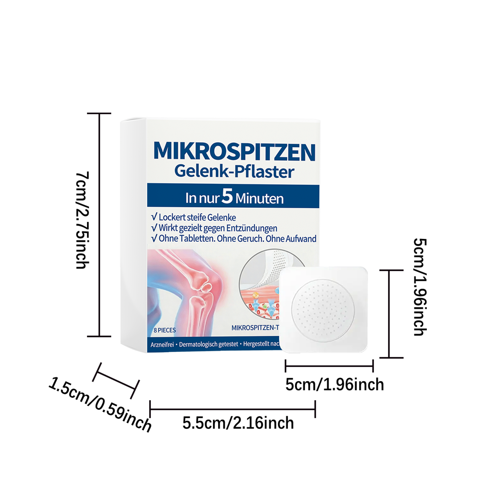 Joint Patch Mild Boost Comfort Moist Skin Breathable PE Material Thin Fit Joint Care Patch