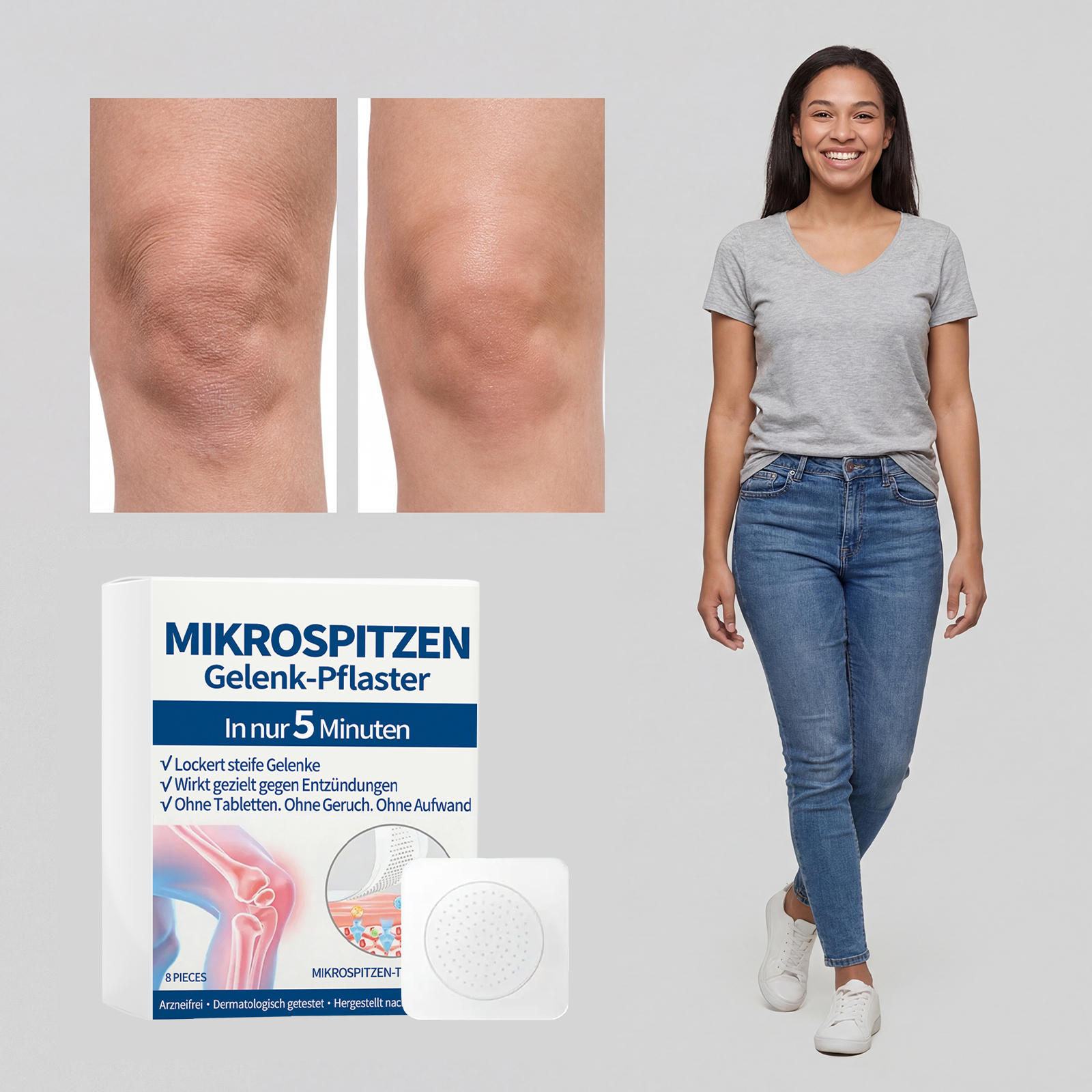 Joint Patch Mild Boost Comfort Moist Skin Breathable PE Material Thin Fit Joint Care Patch