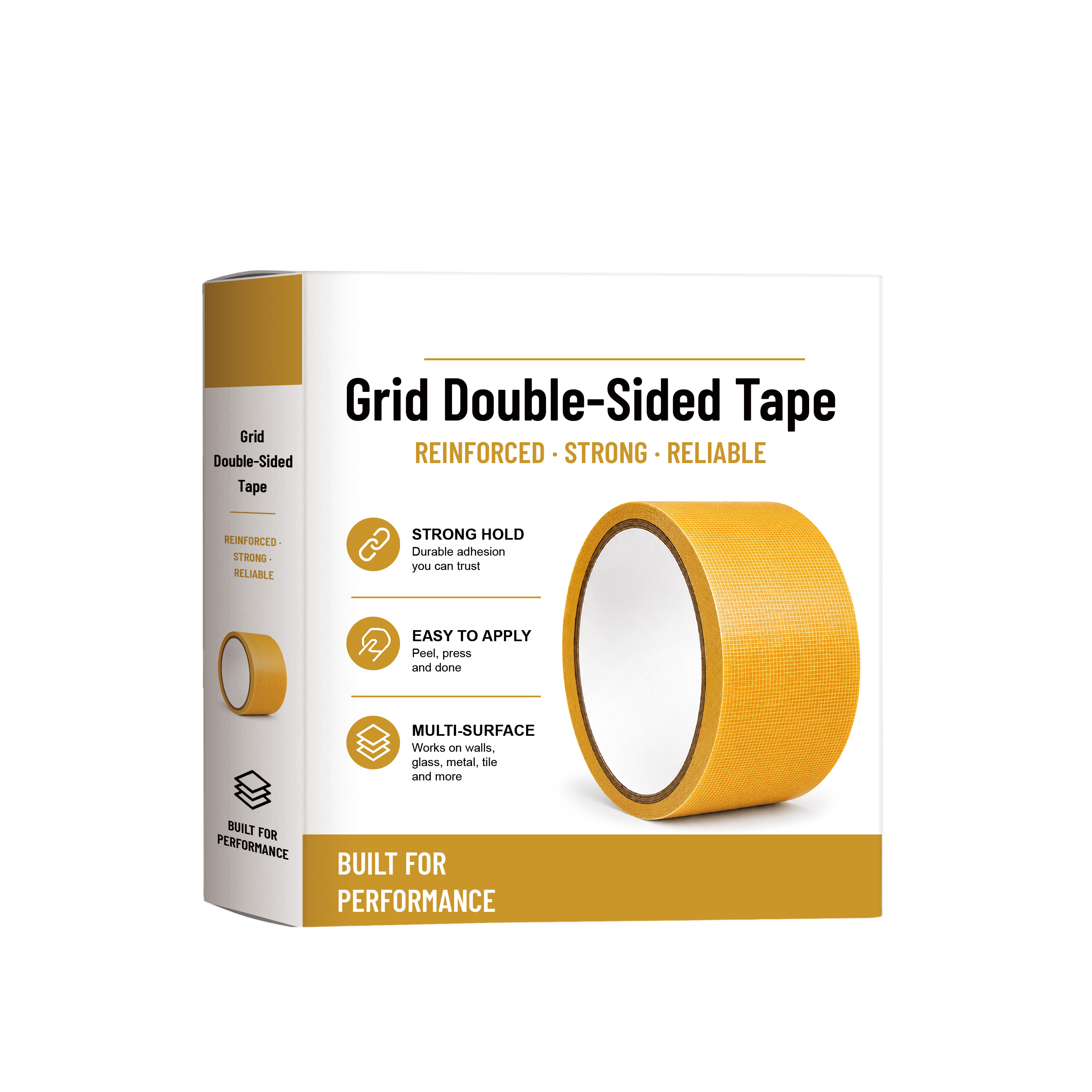 Grid Double Sided Adhesive Tape Strong Viscosity Tear Resistant Multi Scene Easy Tear Residue Free General Application