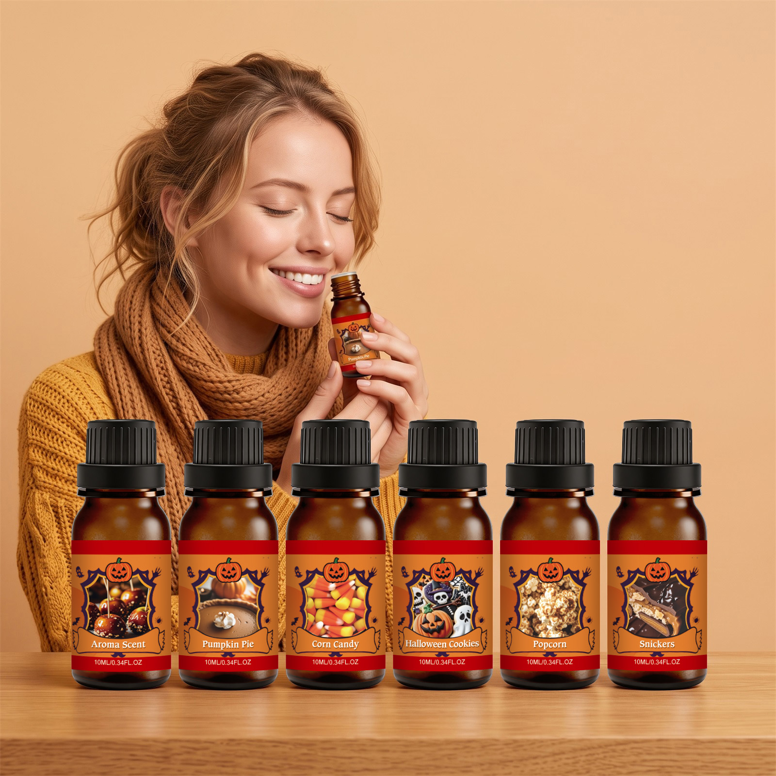 Halloween Essential Oil Set Gentle Texture Long Lasting Fragrance Fresh Scent Indoor Use Festival Atmosphere Boost