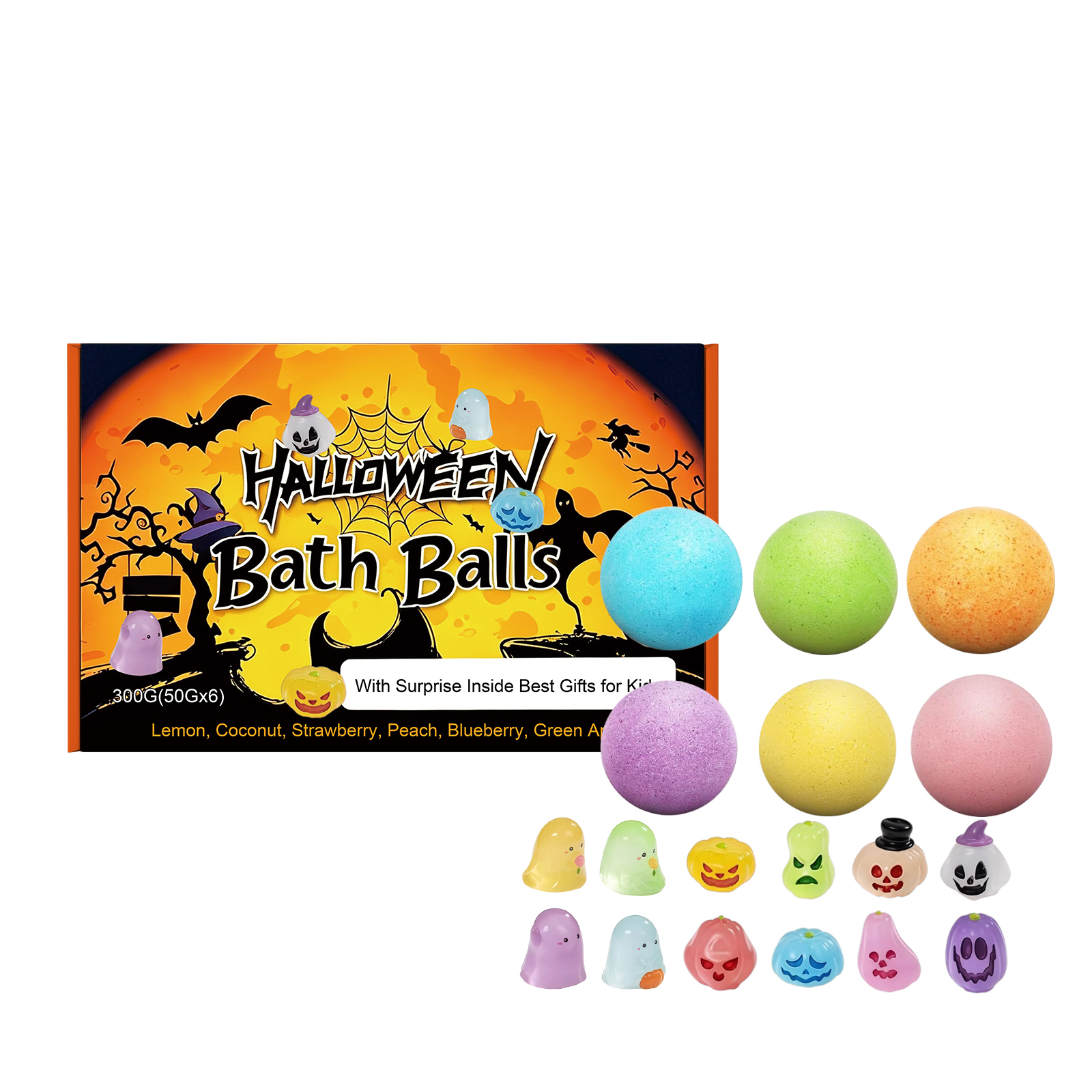 Halloween Toy Bath Ball Fun Colorful Daily Refreshing Mild Moisturizing Cleansing Body Skin Bath Sphere