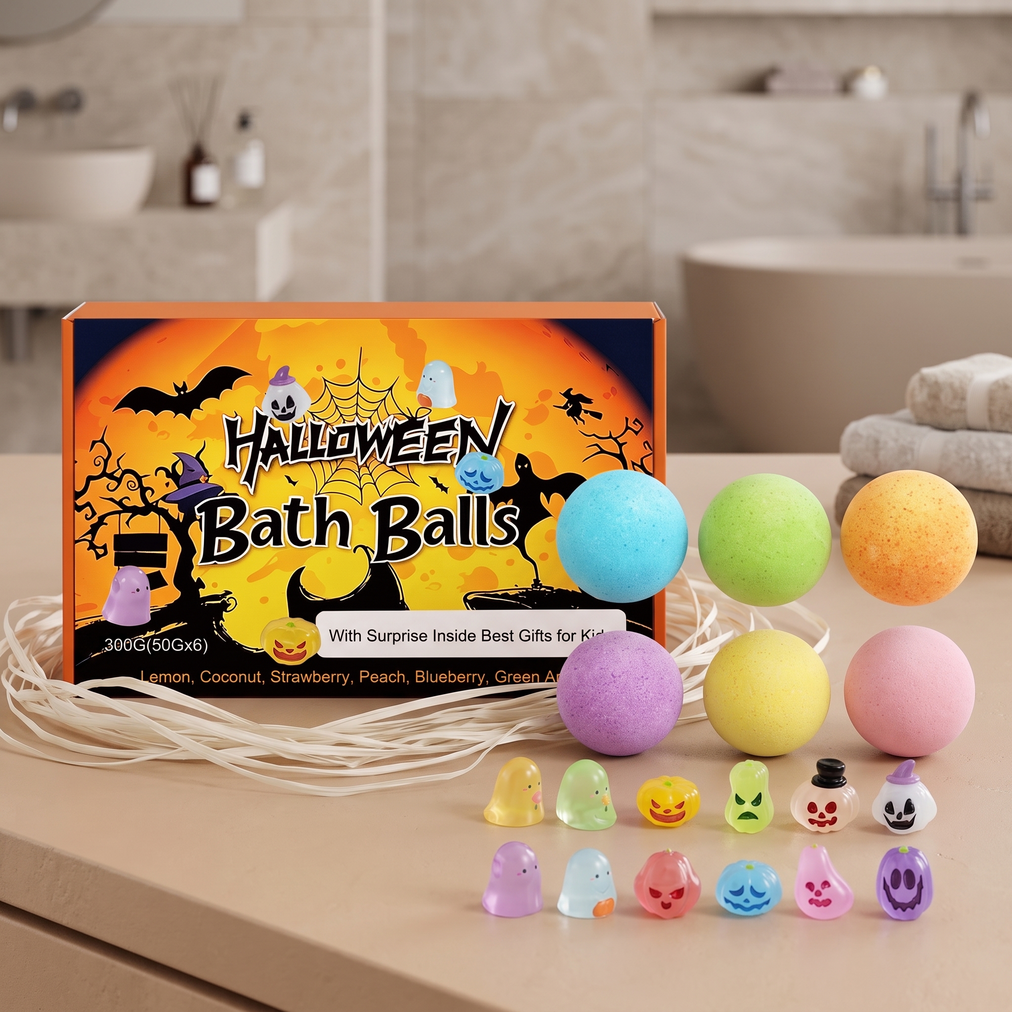 Halloween Toy Bath Ball Fun Colorful Daily Refreshing Mild Moisturizing Cleansing Body Skin Bath Sphere