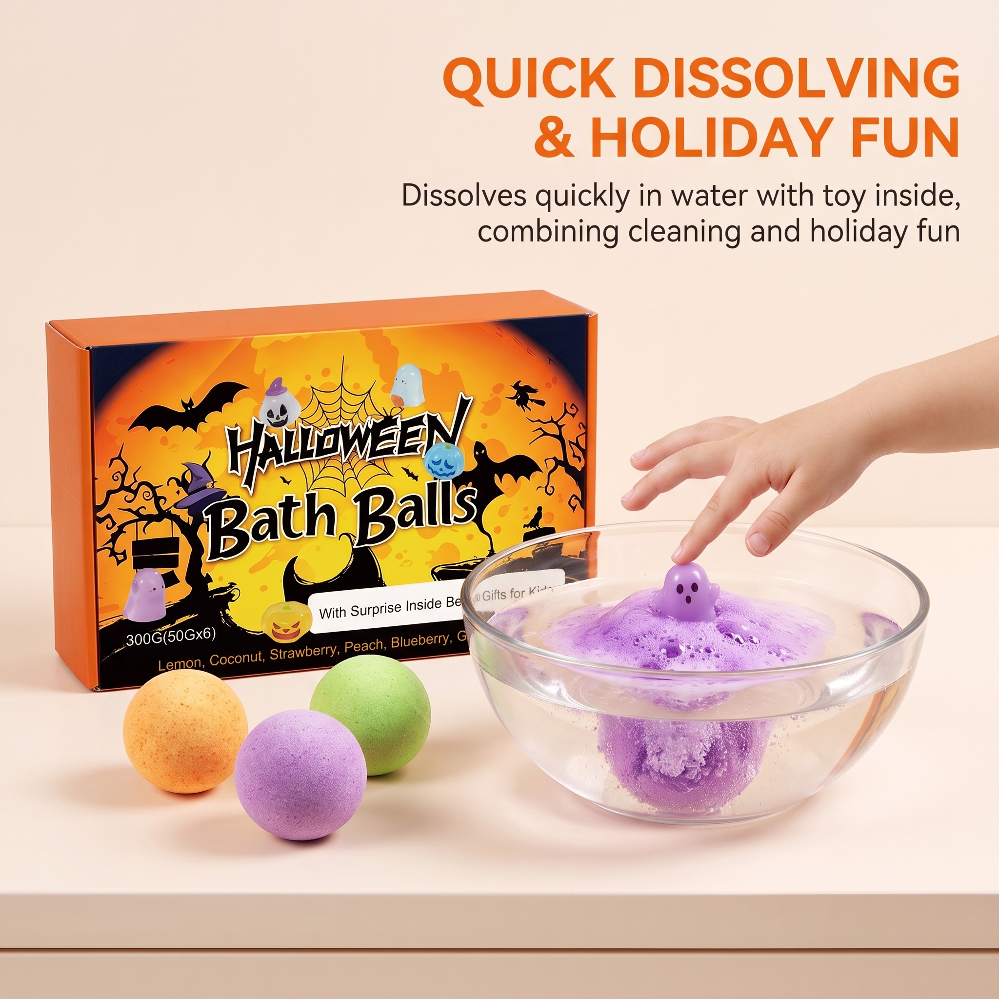 Halloween Toy Bath Ball Fun Colorful Daily Refreshing Mild Moisturizing Cleansing Body Skin Bath Sphere