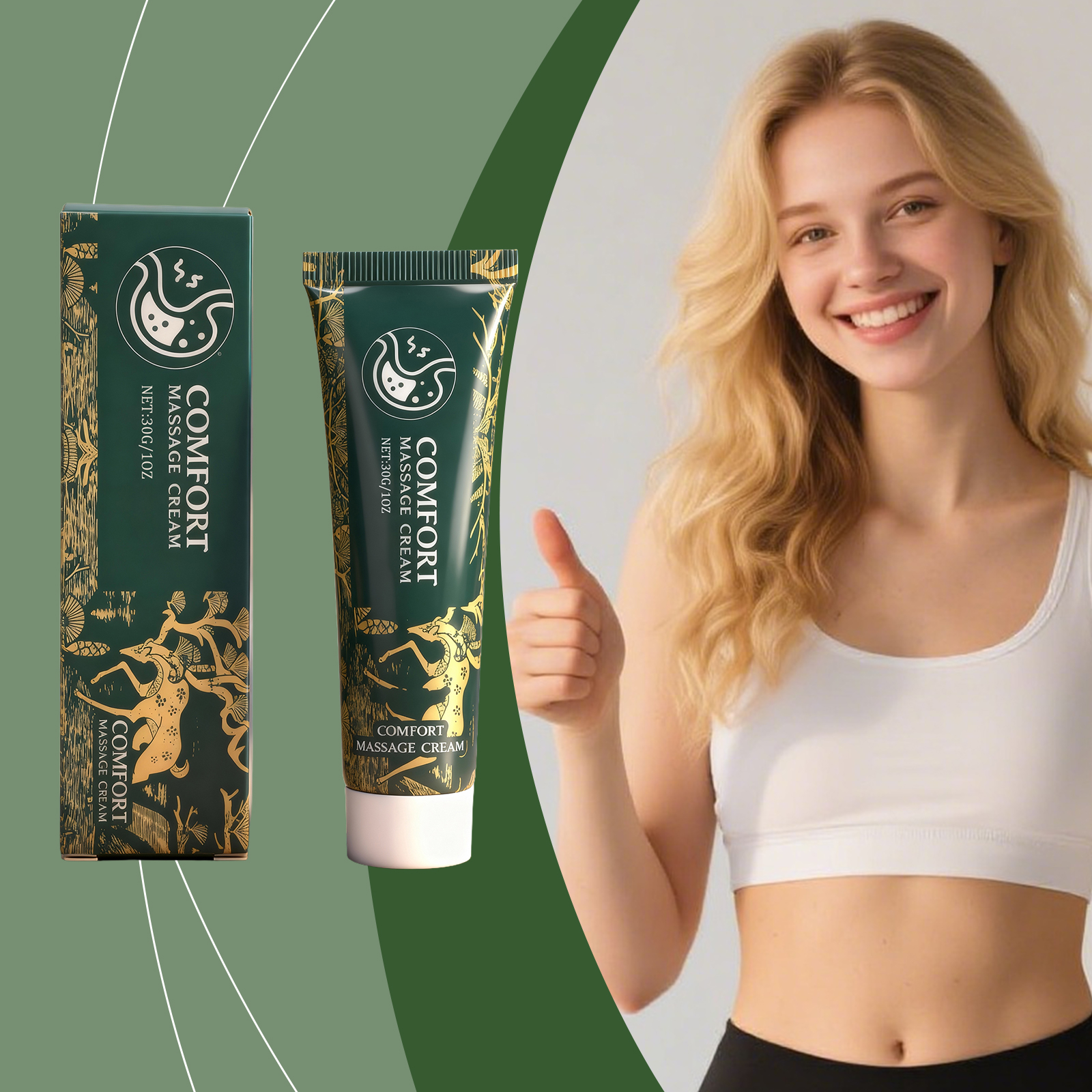 Abdominal Care Cream Daily Mild Soft Moisturize Abdominal Skin Protect Abdominal Discomfort Gentle Smear Care